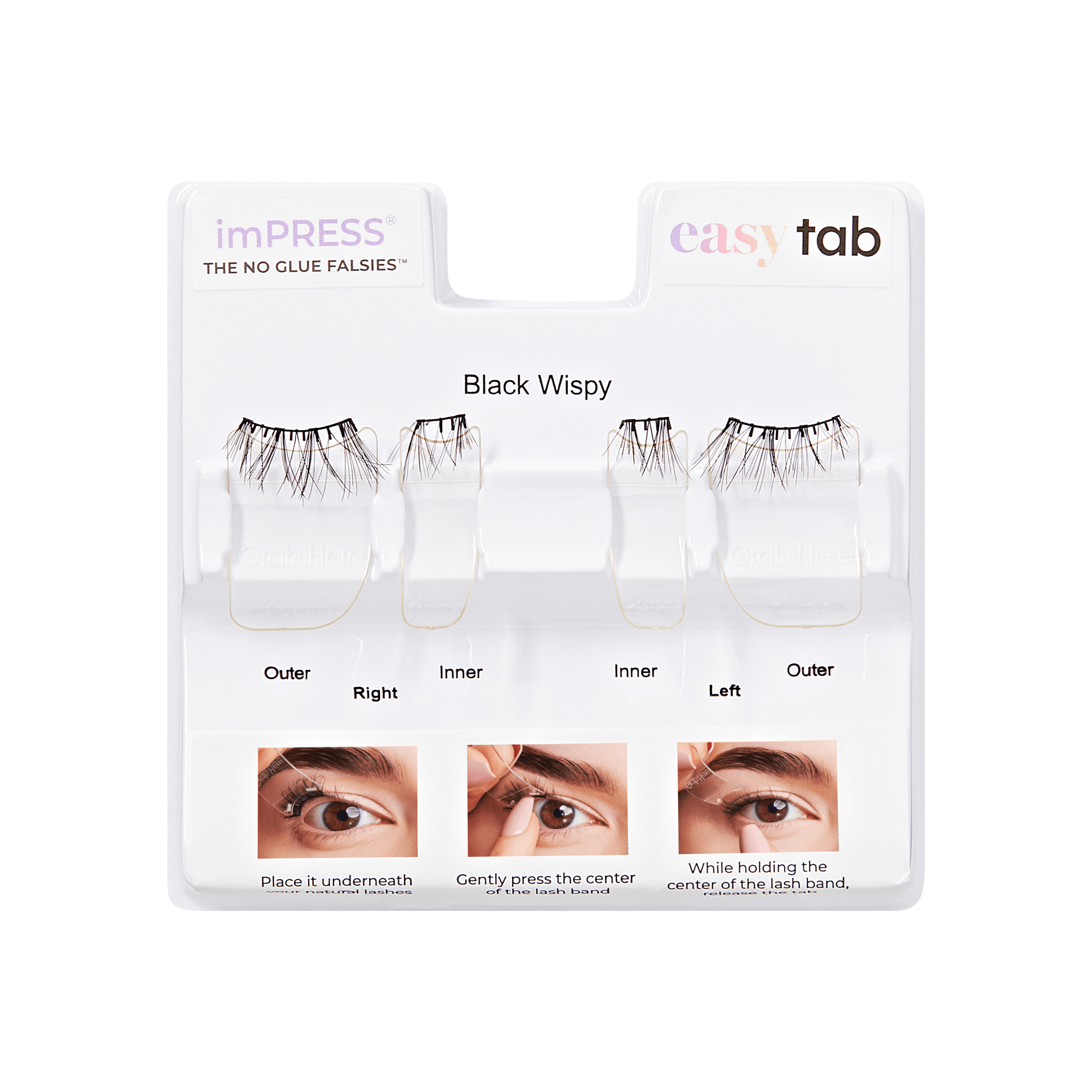 impress-falsies-easy-tab-pre-glued-false-eyelashes-black-wispy-1-pair-of-half-la image 6