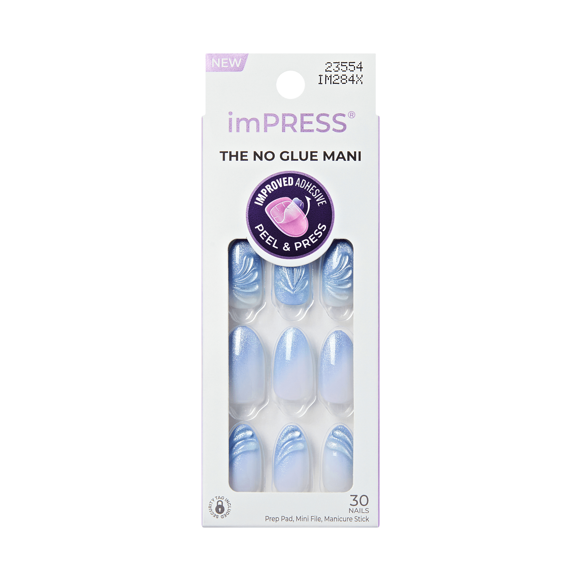 impress-ciel-no-glue-press-on-nails-medium-almond-sky-blue-with-3d-details image 7