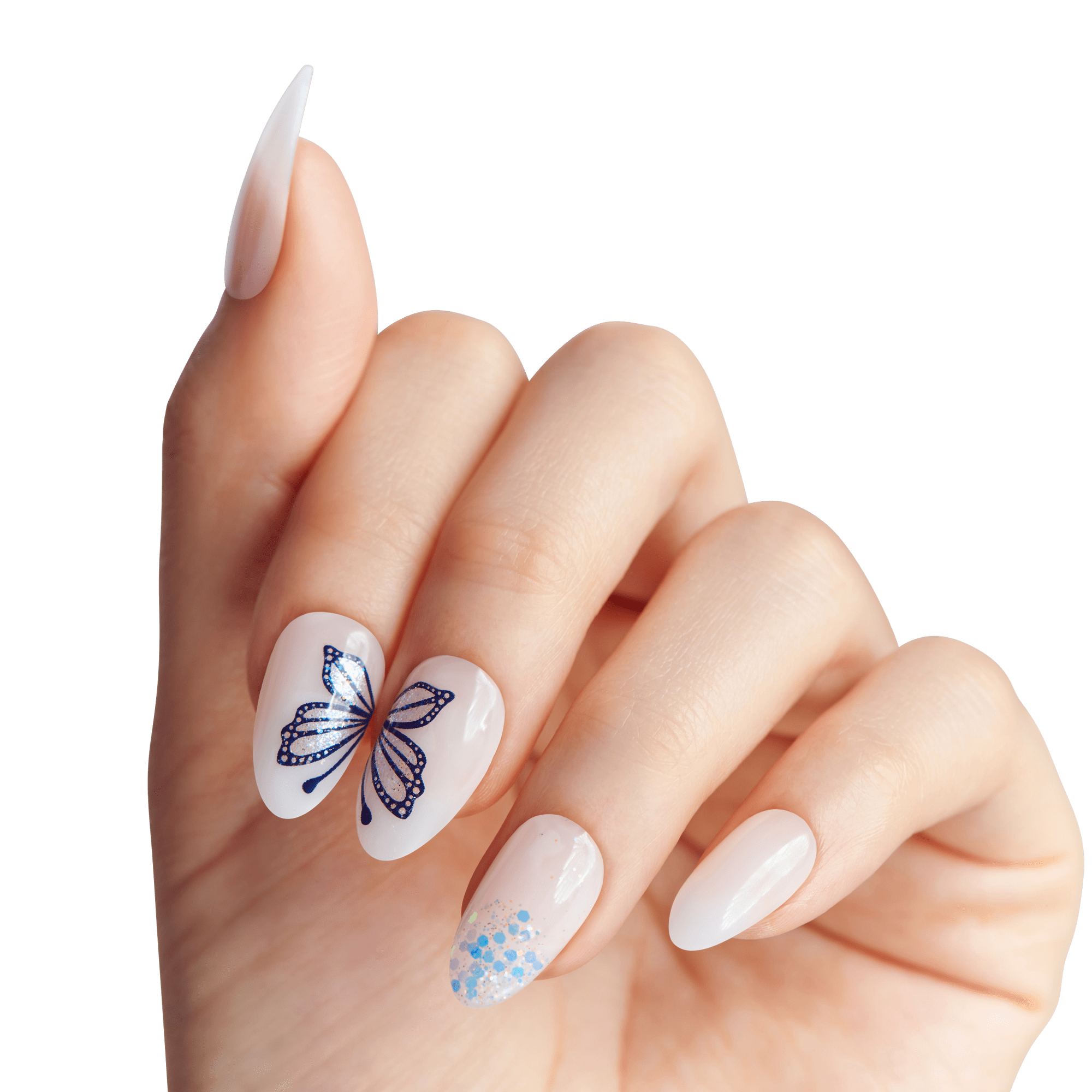 impress-design-press-on-nails-too-sweet-white-almond-medium-no-glue-manicure-30- image 3