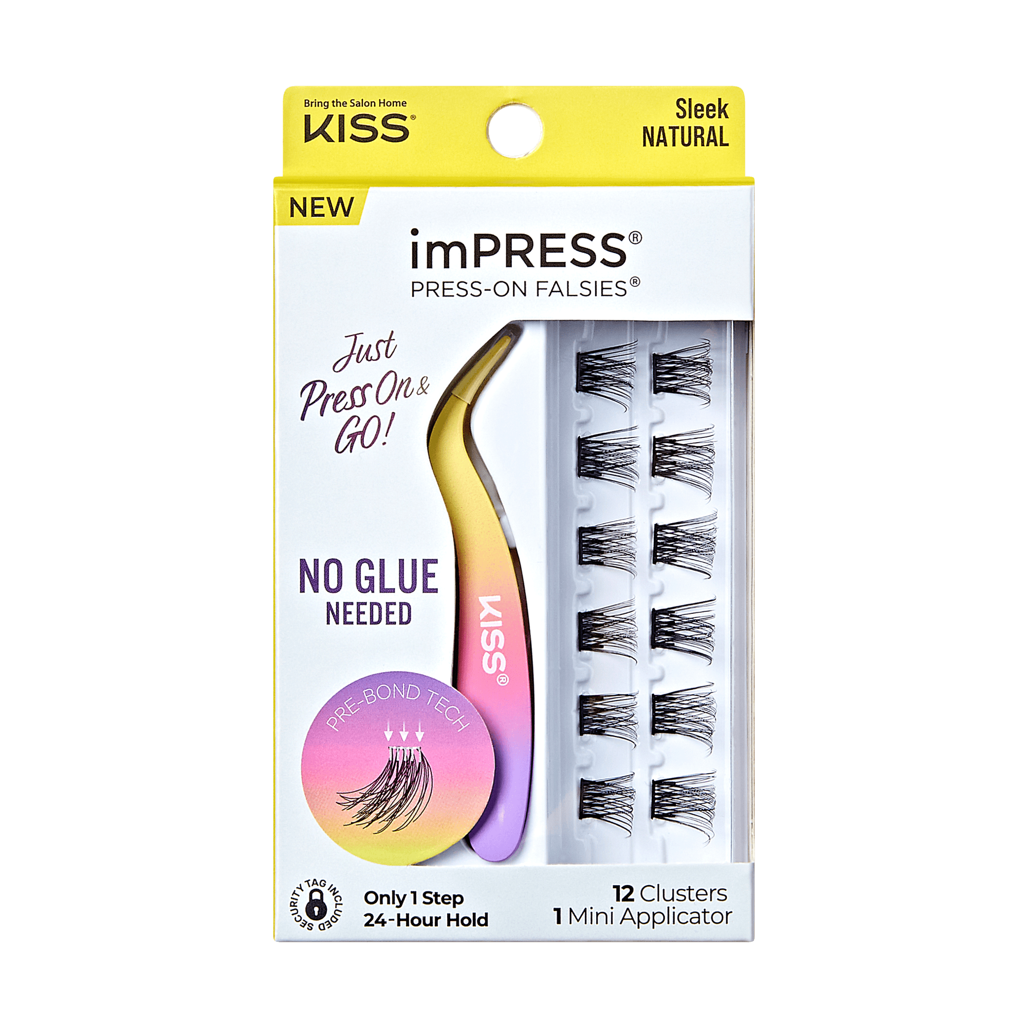 impress-falsies-pre-glued-false-eyelashes-minipack-sleek-12-lash-clusters-natura image 1