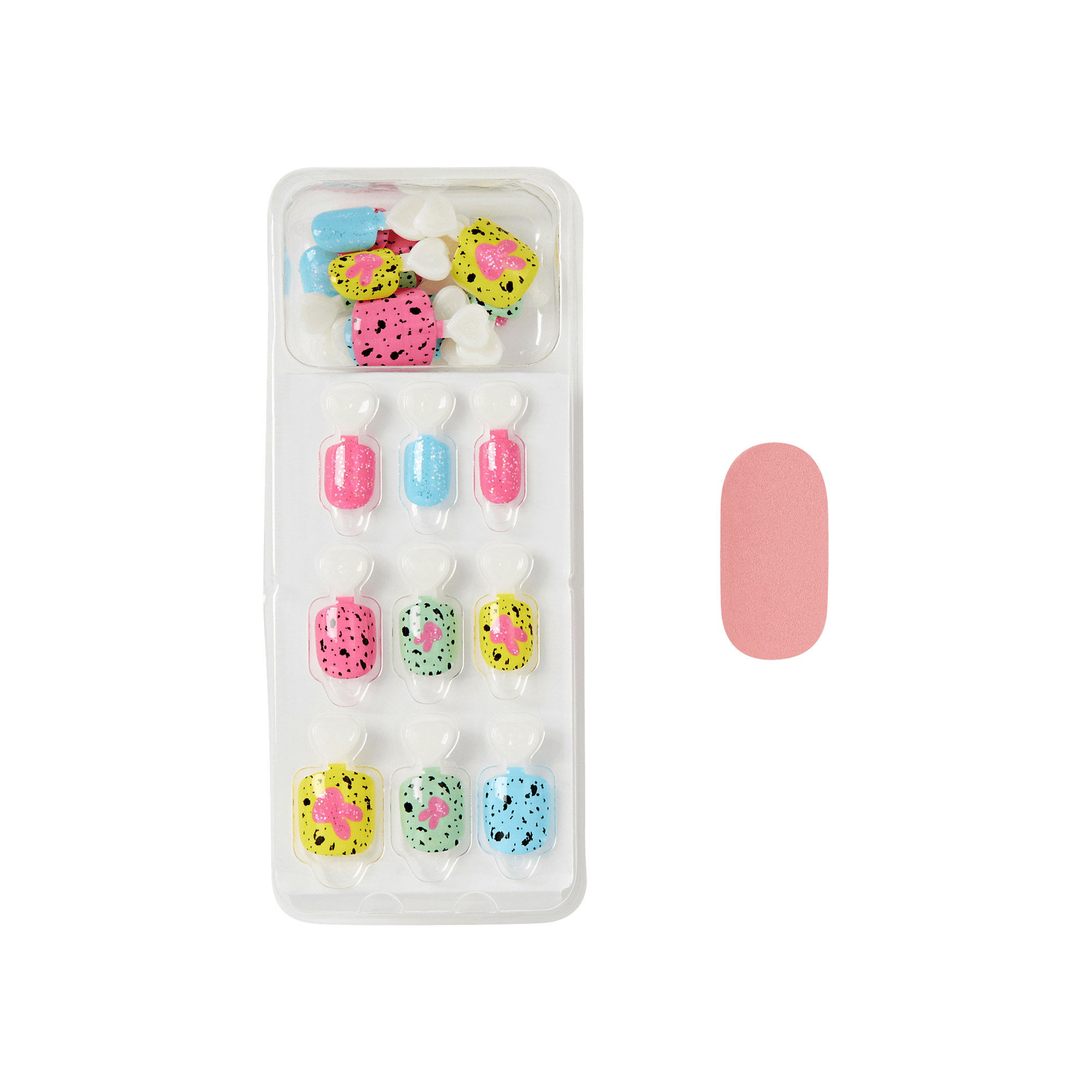 impress-kids-no-glue-fake-press-on-nails-fluffy-tails-design-multicolor-kids-squ image 4