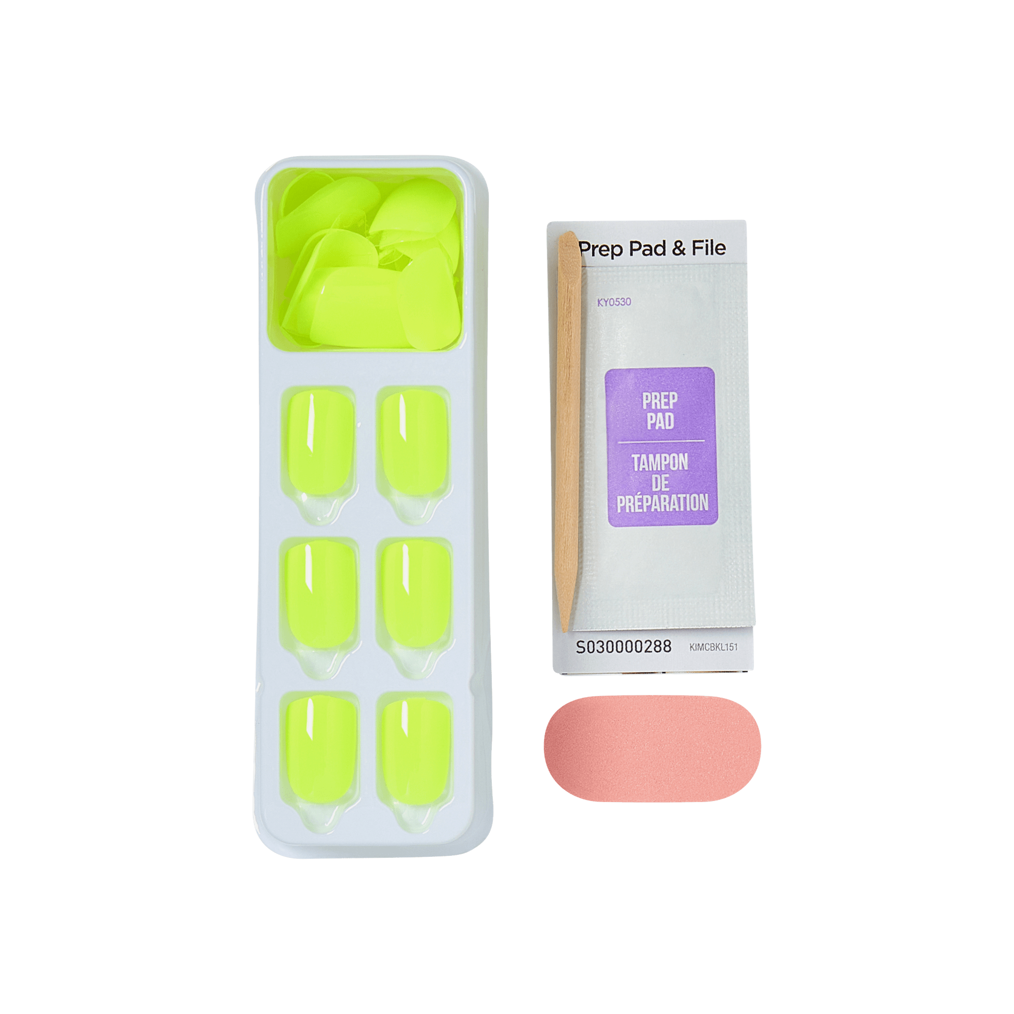 impress-color-no-glue-fake-press-on-nails-brillix-solid-yellow-short-squoval image 3