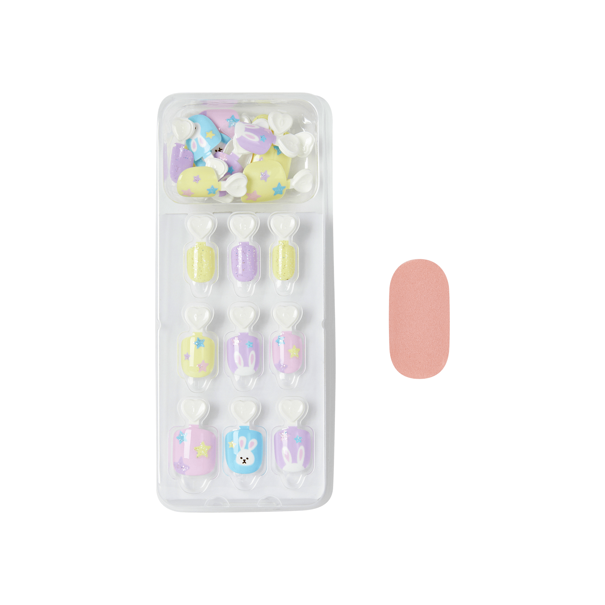 impress-kids-no-glue-press-on-nails-easter-charm-multicolor-squoval-20-nails image 4