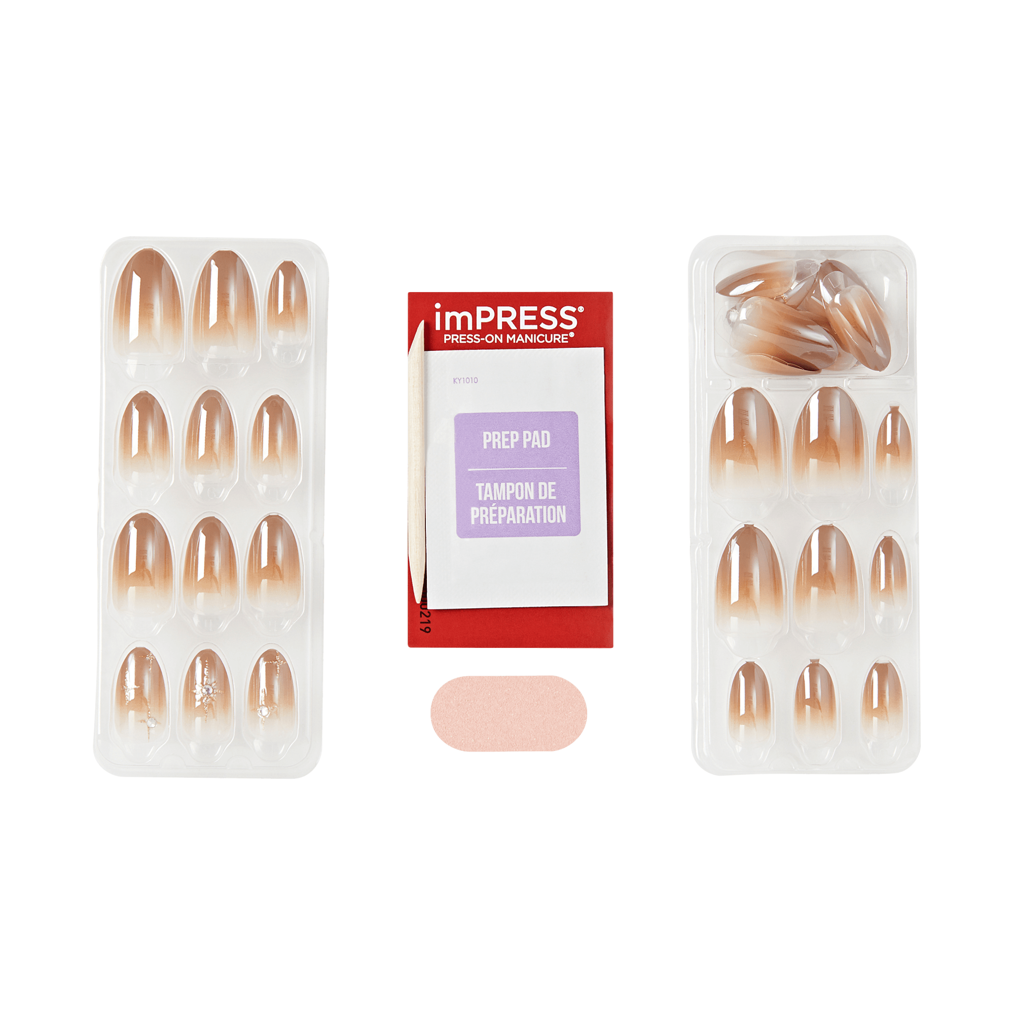 impress-design-no-glue-fake-press-on-nails-crisp-3d-jewel-brown-medium-almond-ma image 5