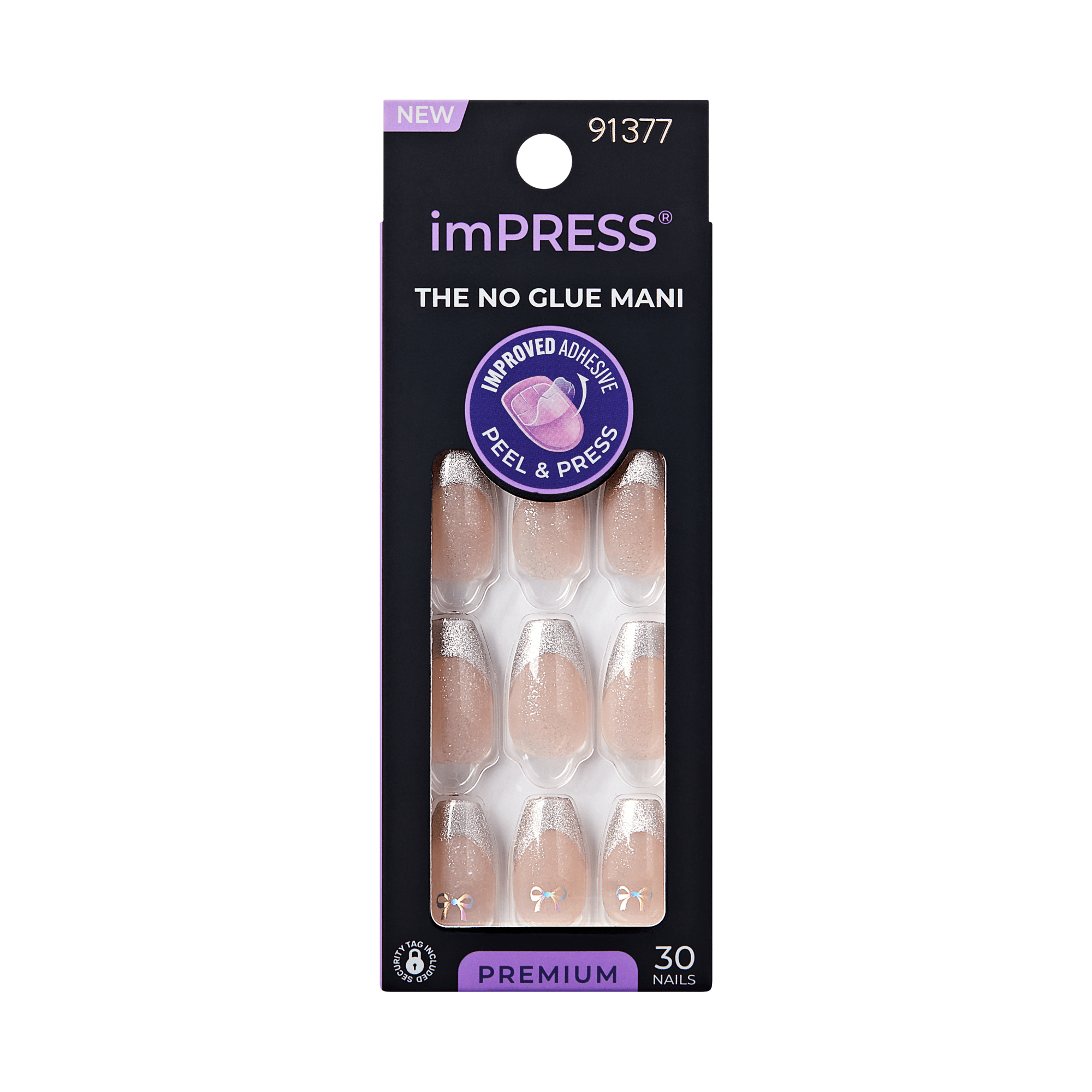 impress-premium-memory-lane-no-glue-press-on-nails-french-design-metallic-silver image 6