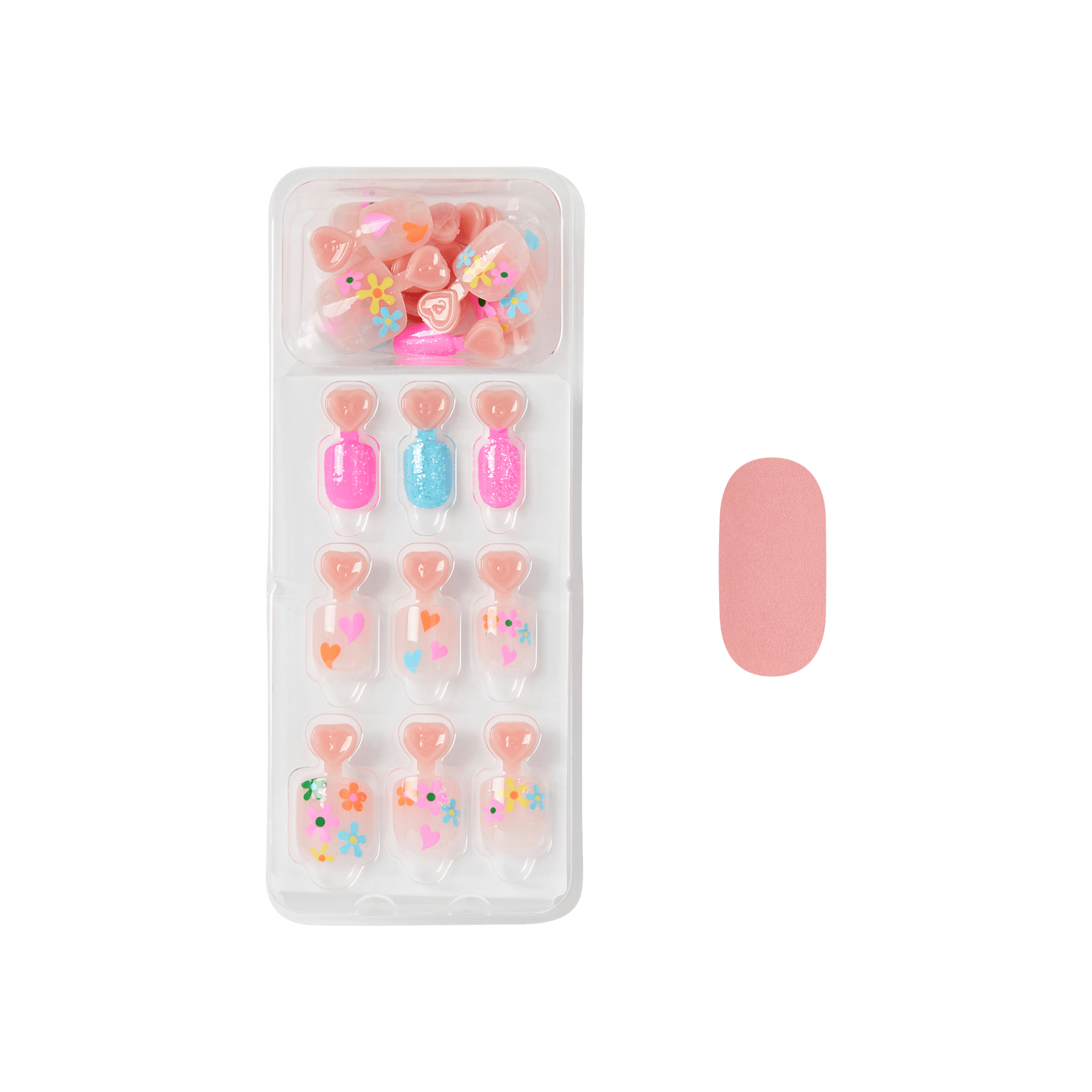 impress-kids-hoppy-fun-press-on-nails-multicolor-design-squoval-no-glue image 4
