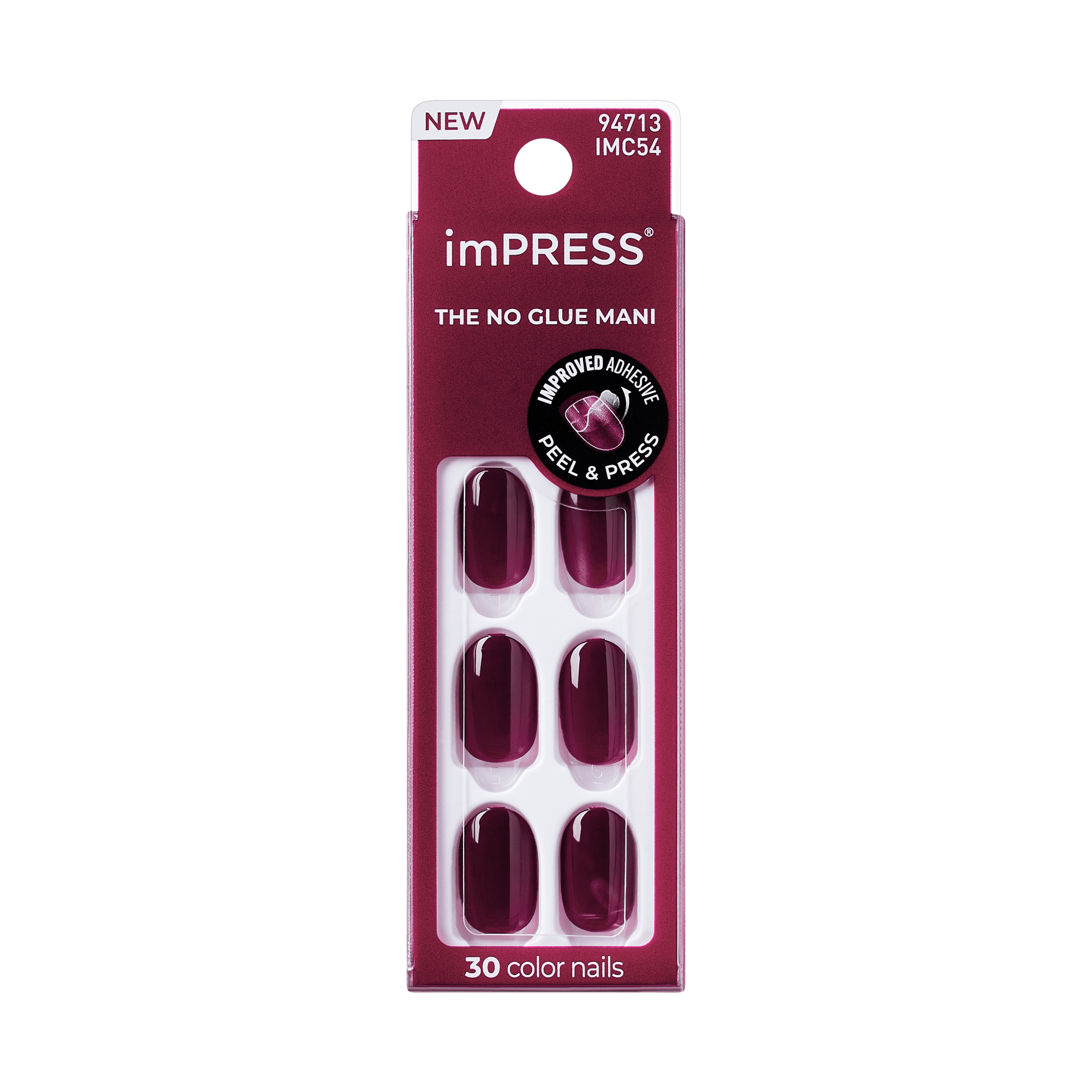 impress-over-you-color-no-glue-press-on-nails-solid-red-short-oval-30-count image 6