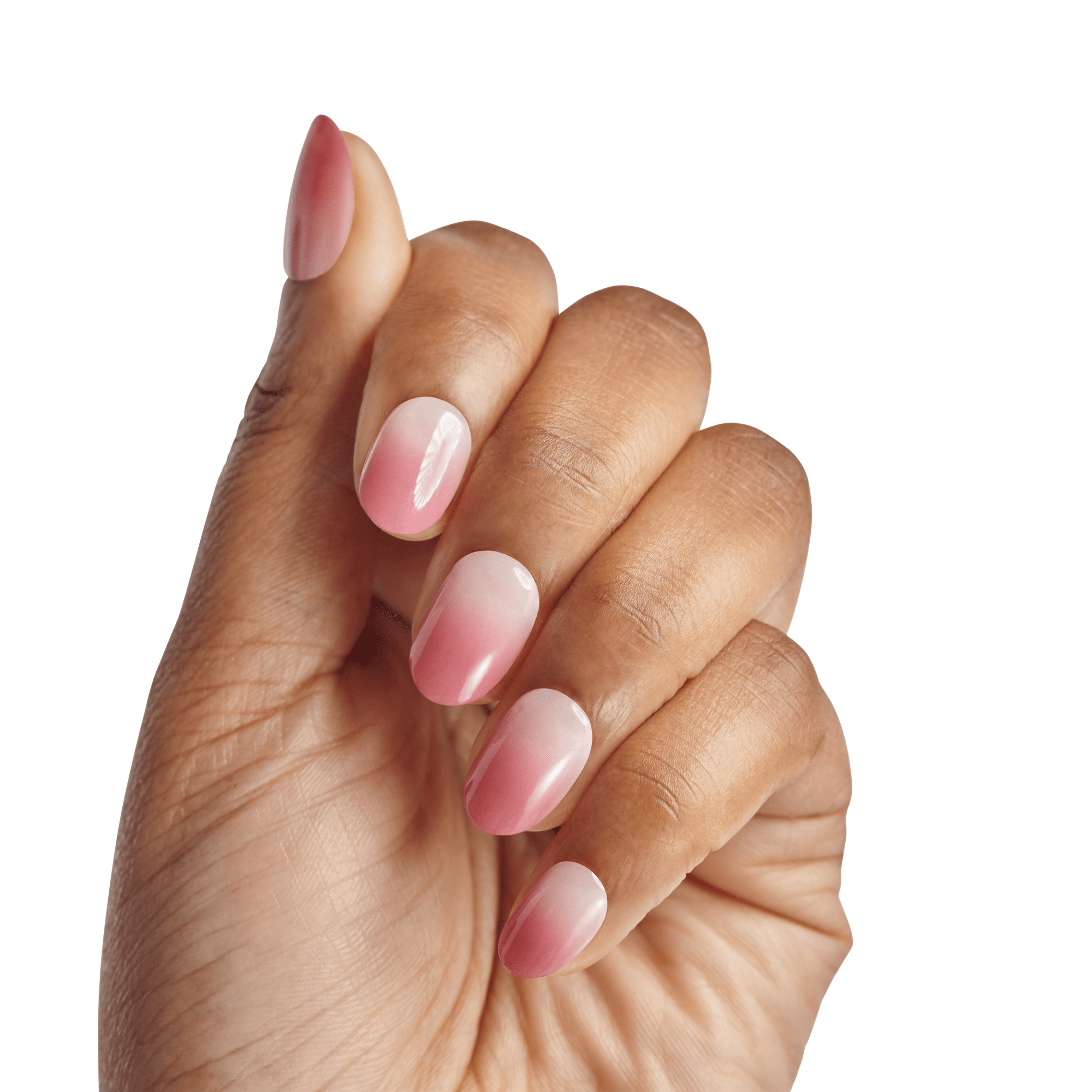 impress-color-beat-the-heat-press-on-nails-ombr-pink-short-oval-30-nails image 4