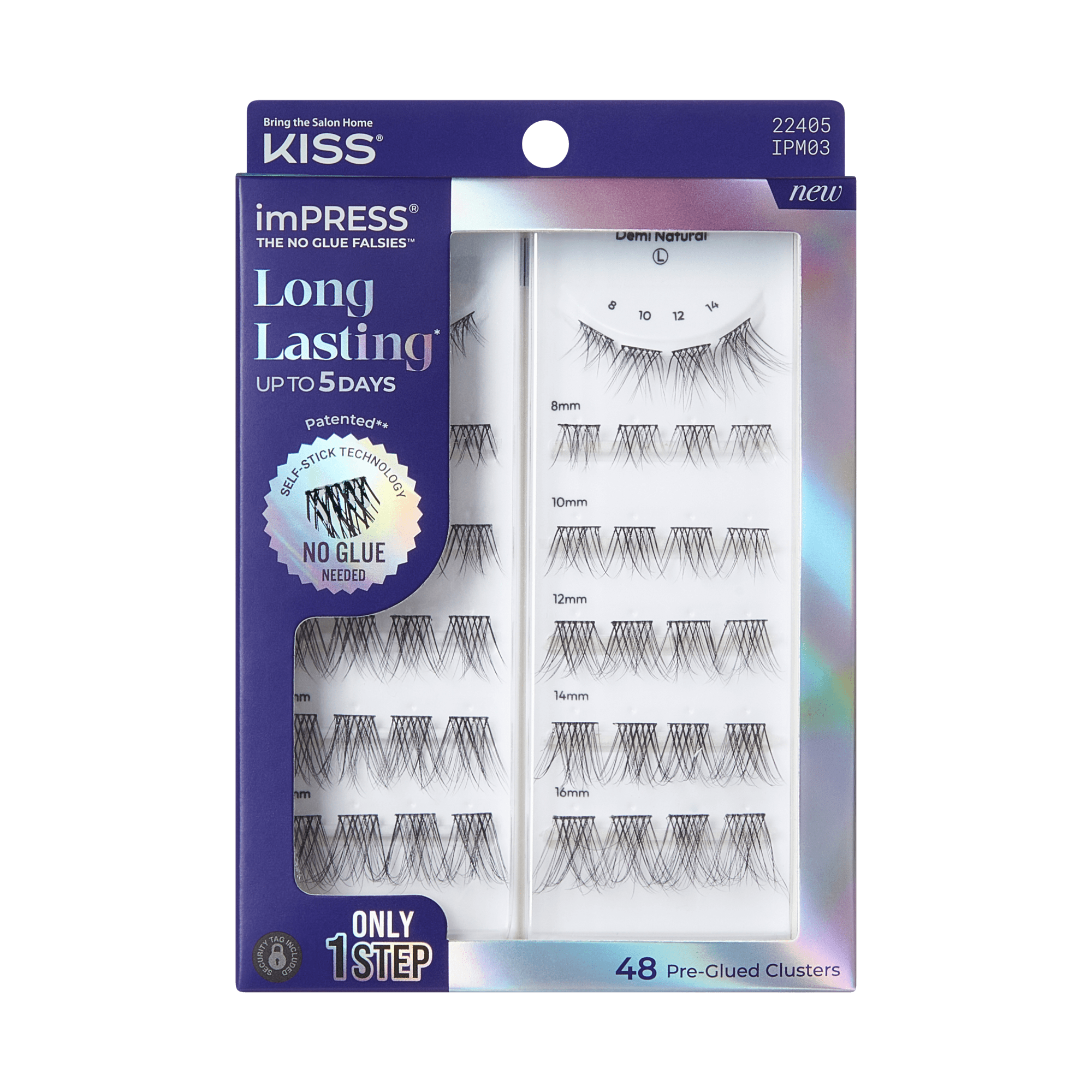 impress-falsies-long-lasting-pre-glued-false-eyelashes-demi-natural-48-lash-clus image 1