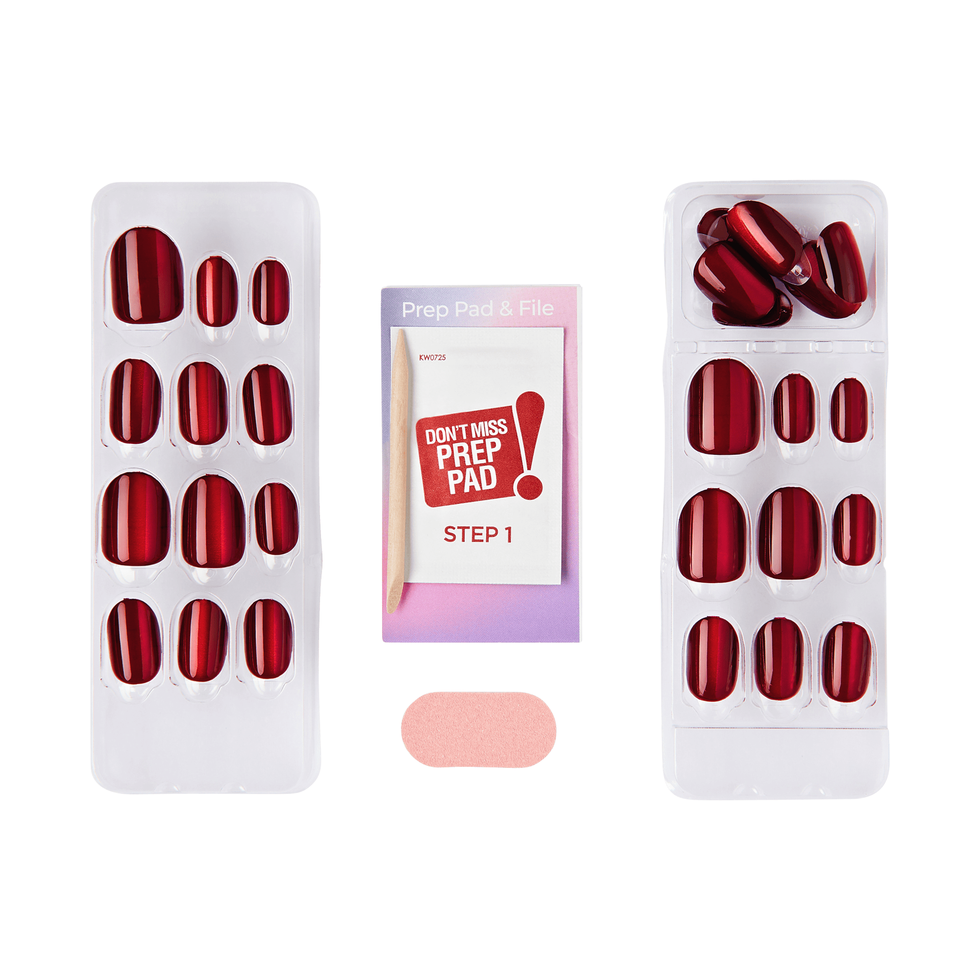 colorfx-by-impress-no-glue-fake-press-on-nails-hidden-gem-solid-red-short-oval-m image 5