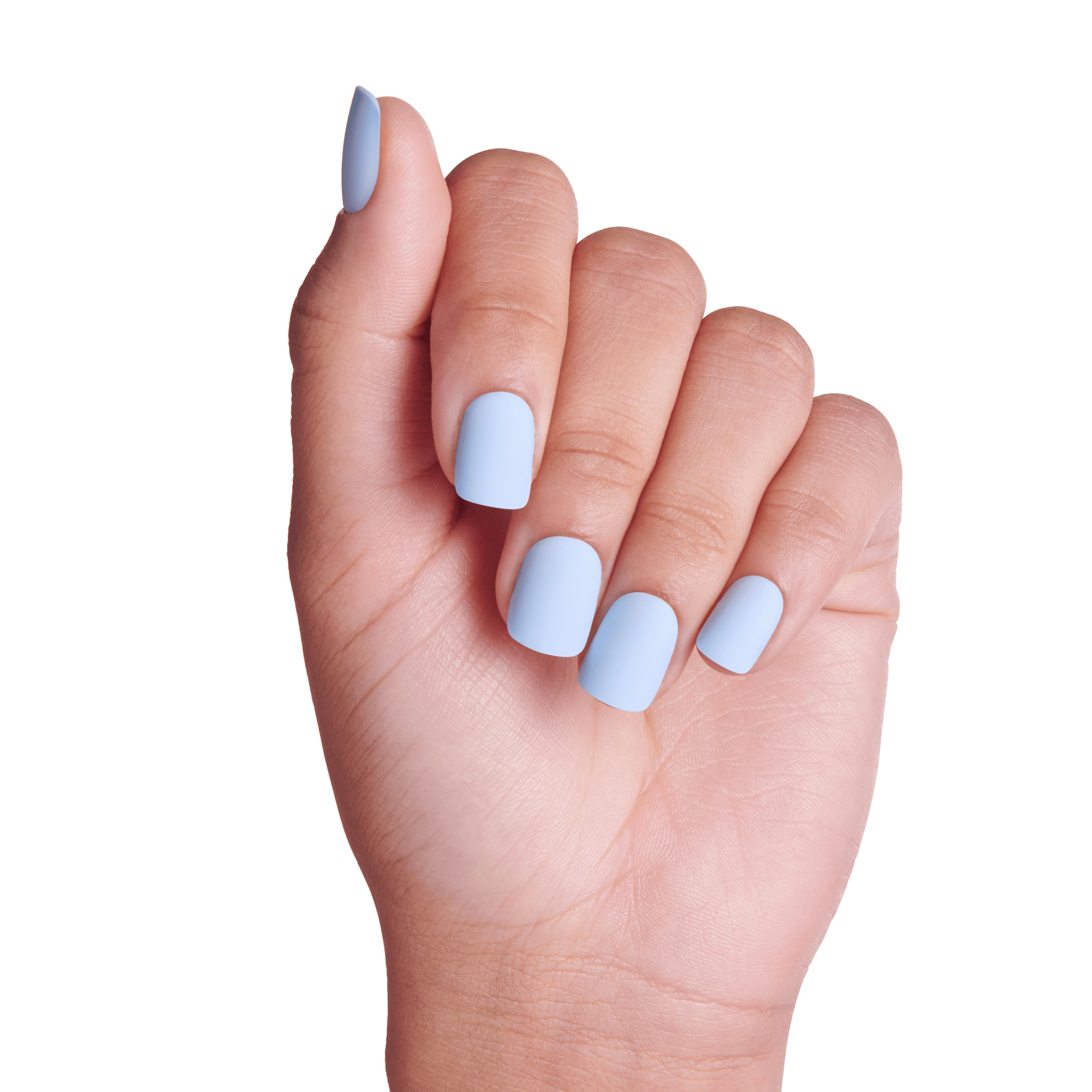impress-color-no-glue-press-on-nails-loom-solid-blue-short-squoval image 4