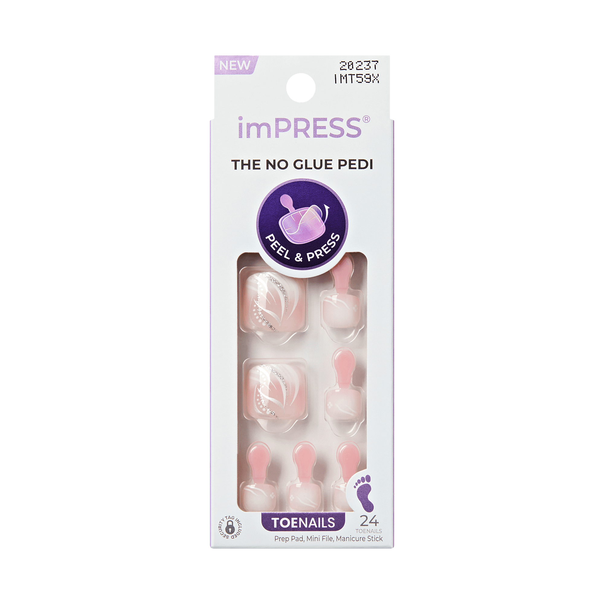 impress-is-this-love-no-glue-press-on-toenails-french-pedicure-short-squoval-pin image 6