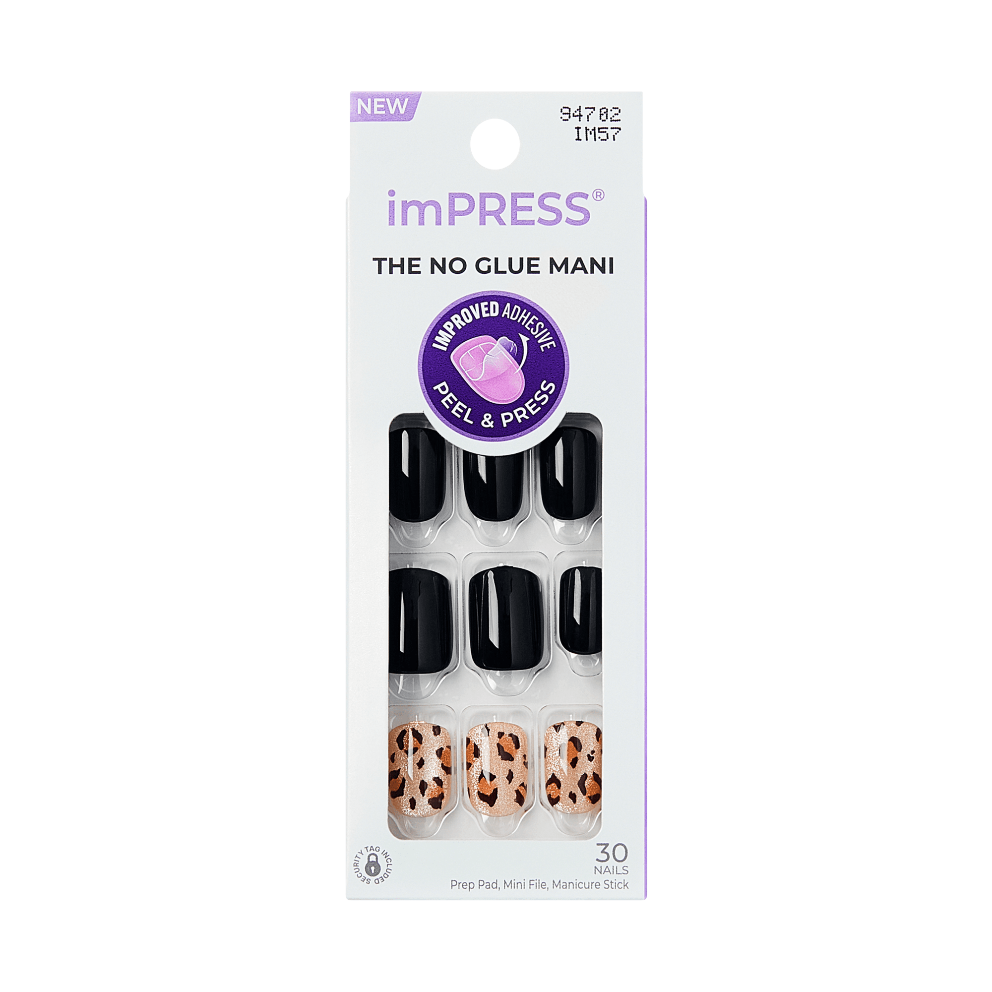 impress-design-no-glue-fake-press-on-nails-romantique-black-short-squoval-30-cou image 7