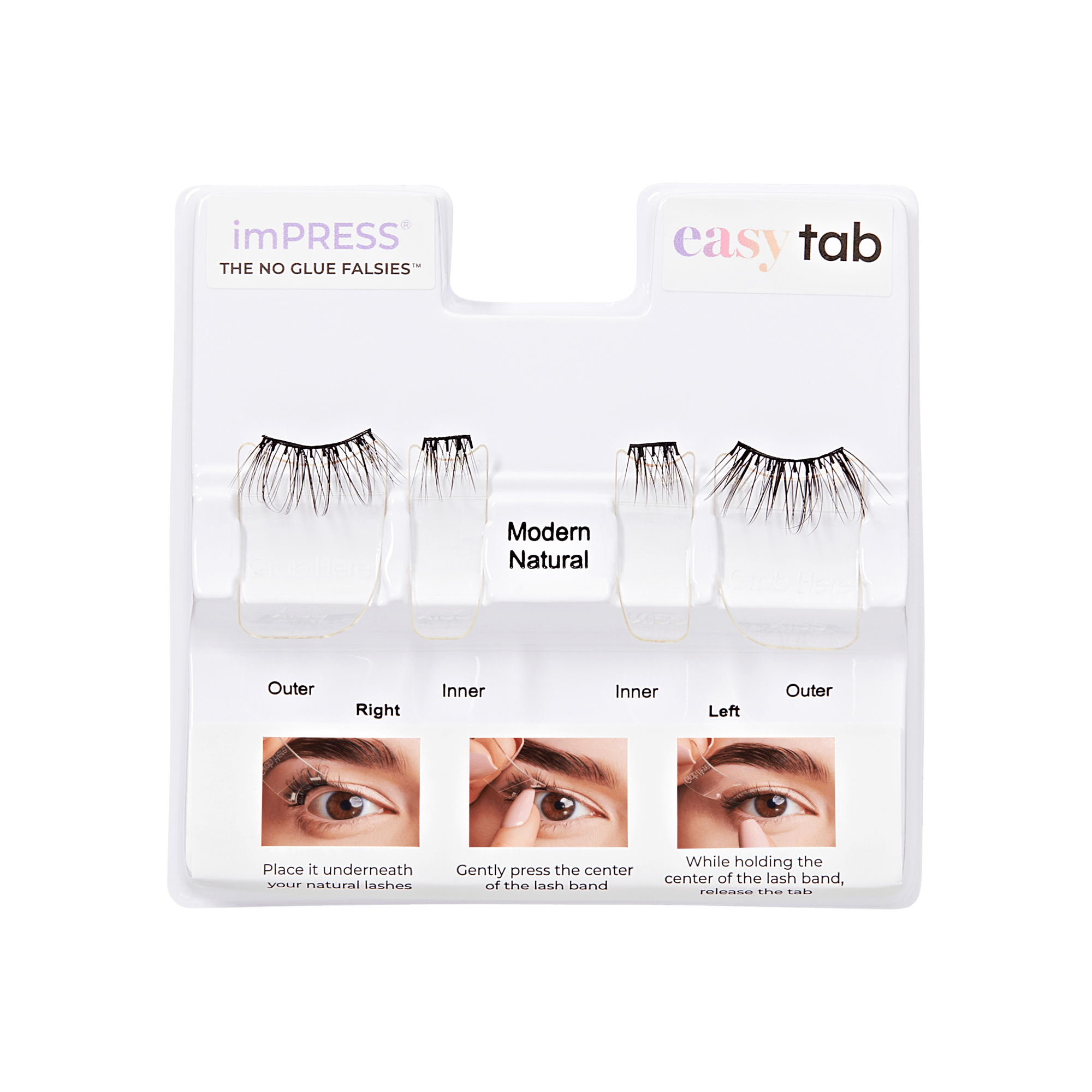 impress-falsies-easy-tab-pre-glued-false-eyelashes-modern-natural-1-pair-of-half image 6