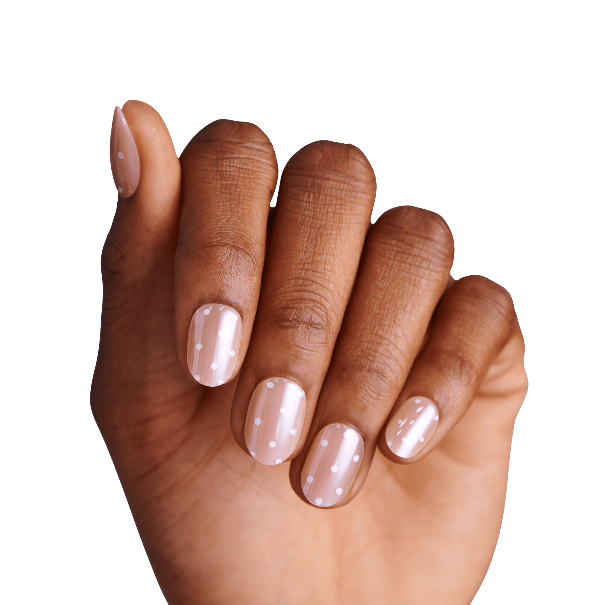 impress-design-fallin-no-glue-press-on-nails-pink-champagne-with-white-polka-dot image 4