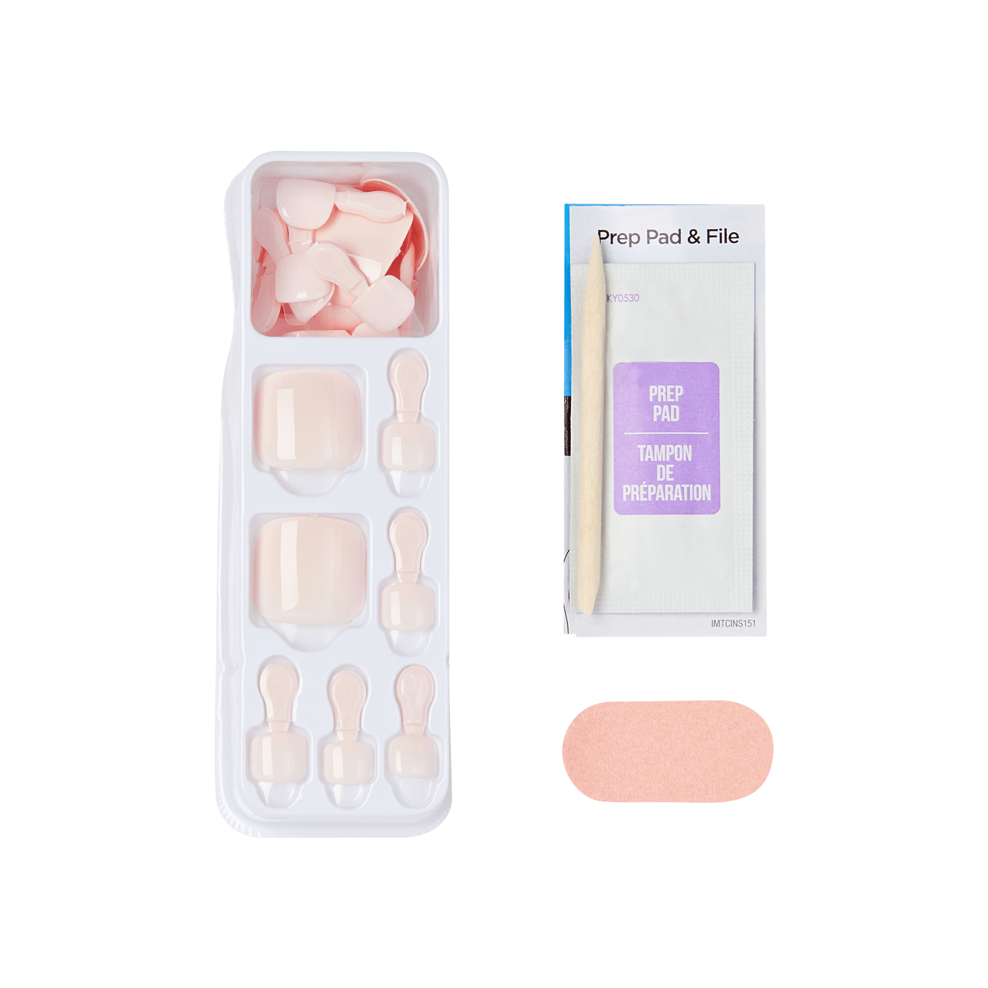 impress-color-no-glue-fake-press-on-toenails-mermaid-kisses-solid-pink-short-squ image 4