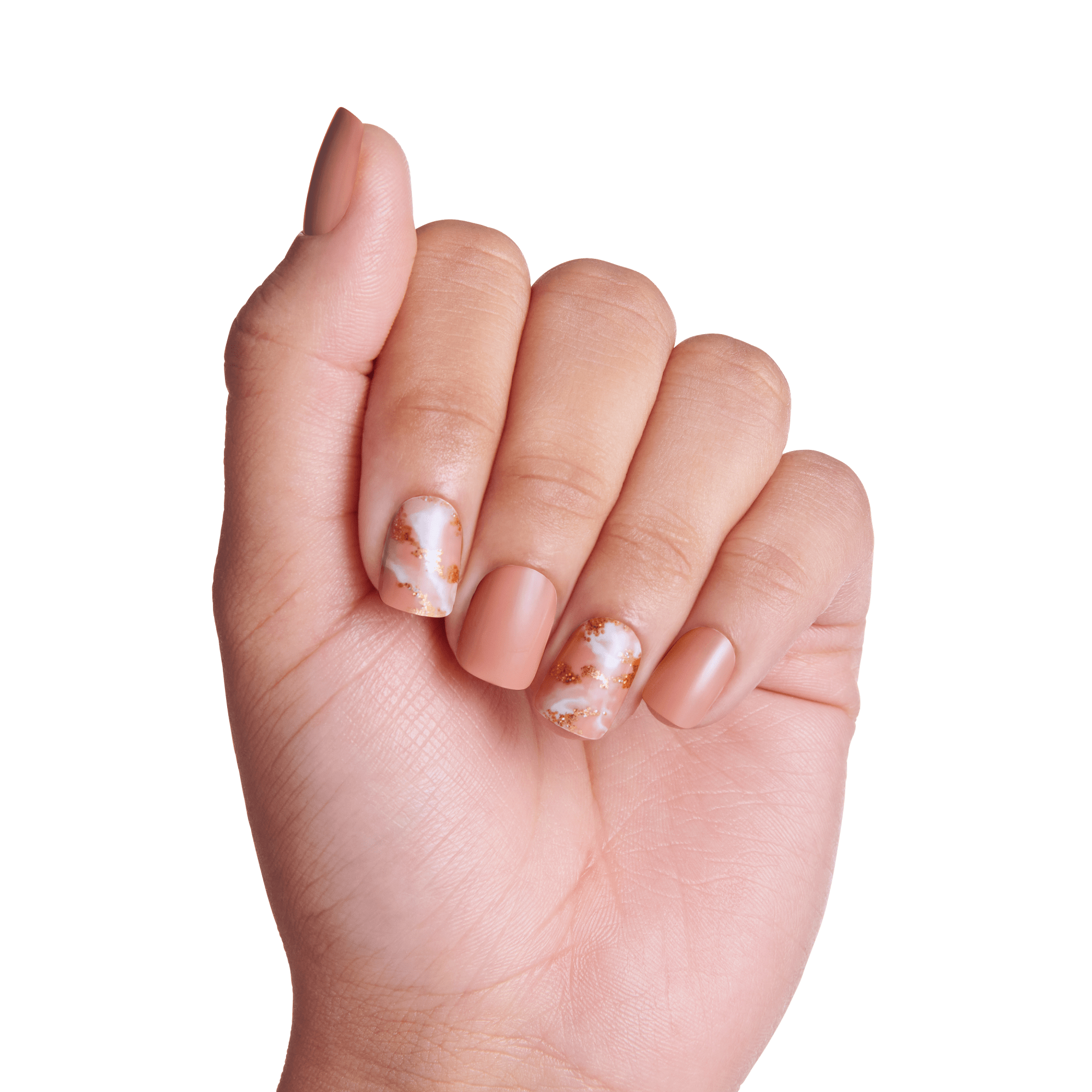impress-design-no-glue-fake-press-on-nails-kingdom-pink-short-squoval-manicure-3 image 4