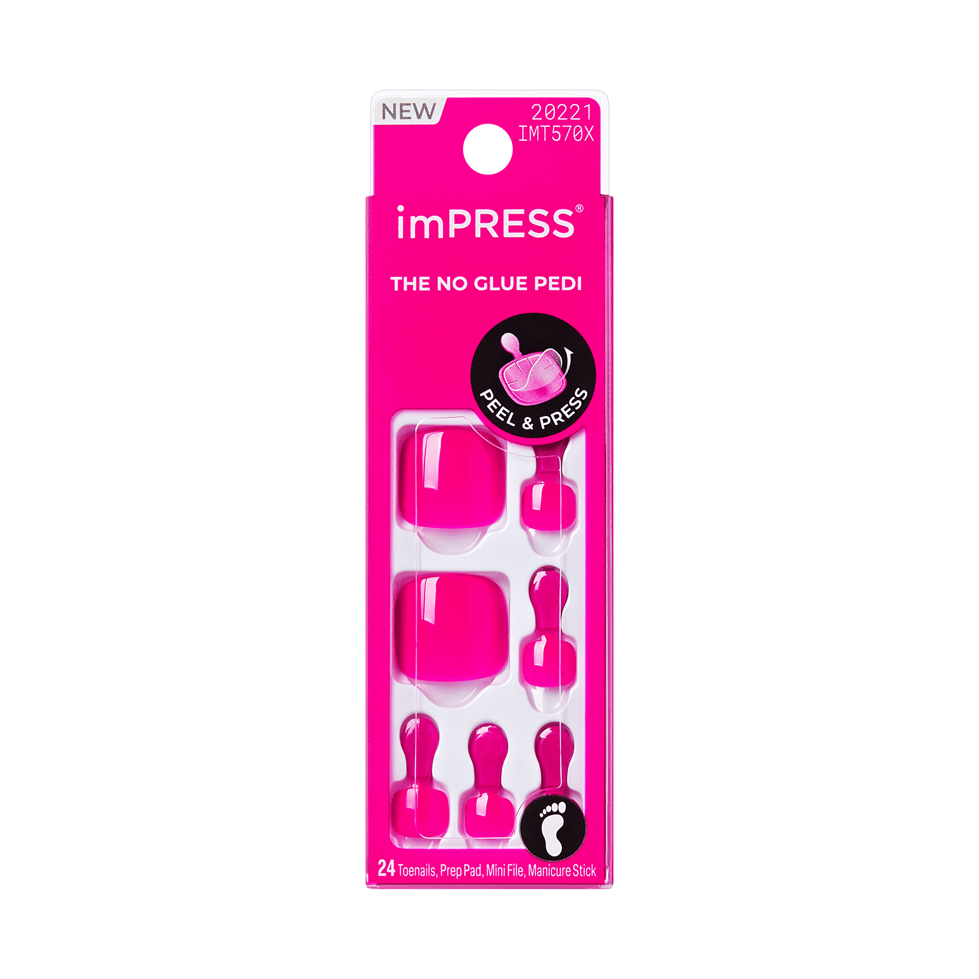 impress-take-my-time-no-glue-press-on-toenails-solid-pink-short-squoval-24-count image 6