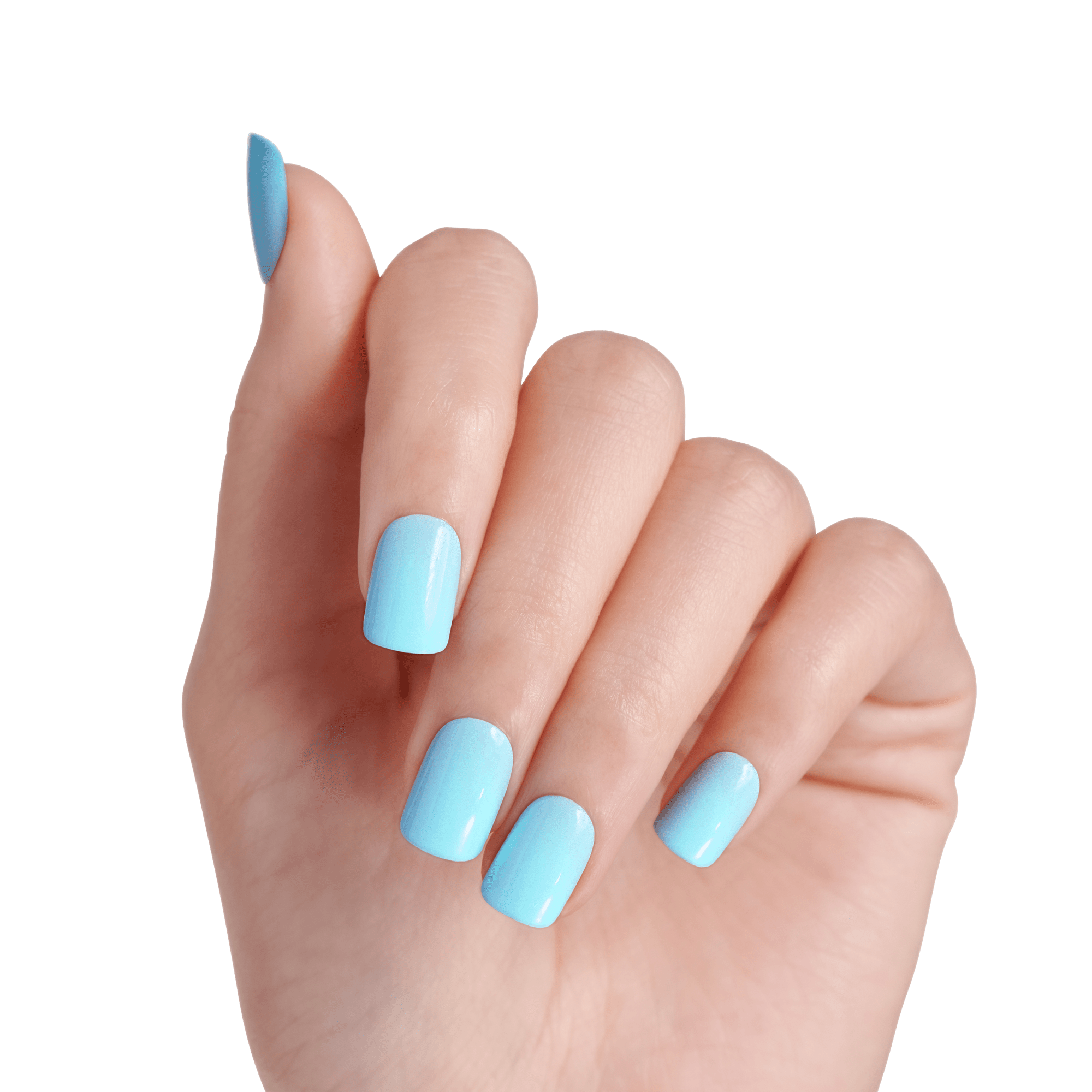 impress-color-quench-it-no-glue-press-on-nails-solid-blue-short-squoval image 2