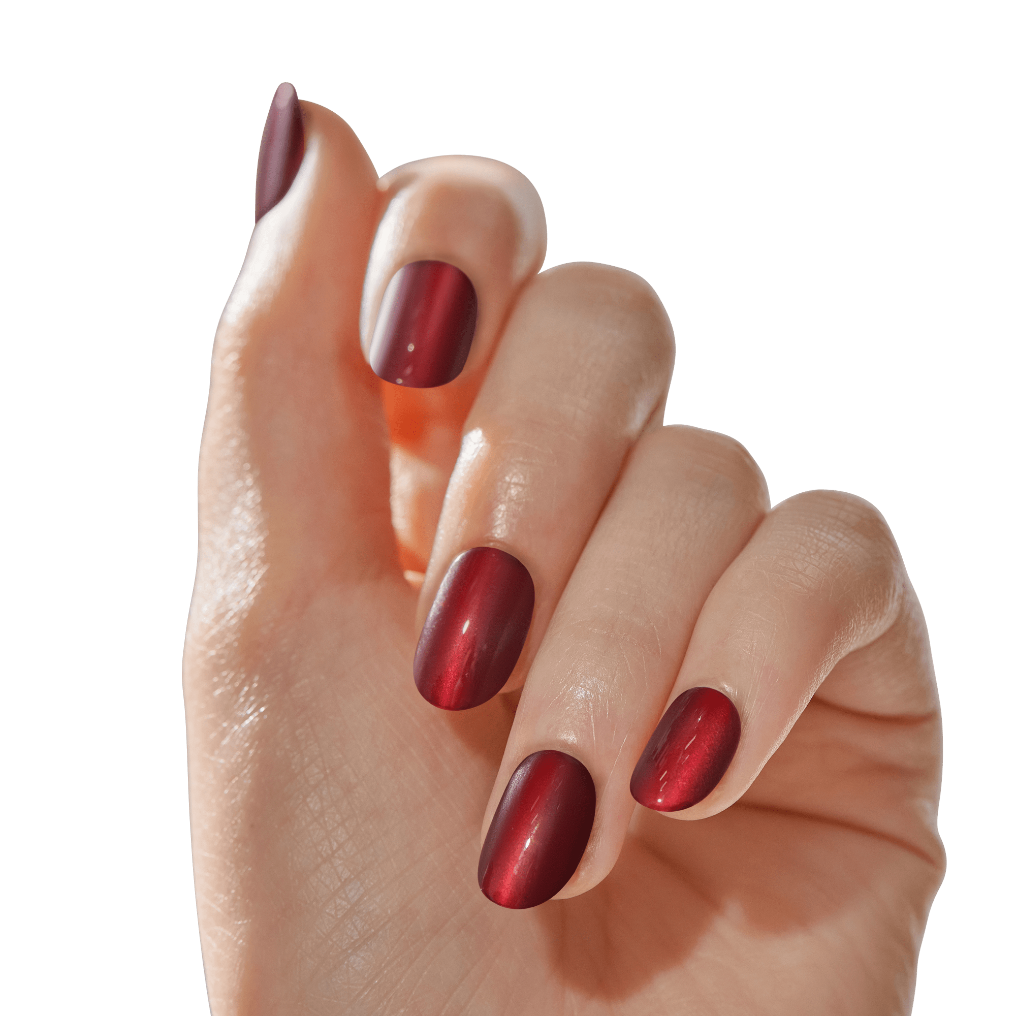 colorfx-by-impress-no-glue-fake-press-on-nails-hidden-gem-solid-red-short-oval-m image 3