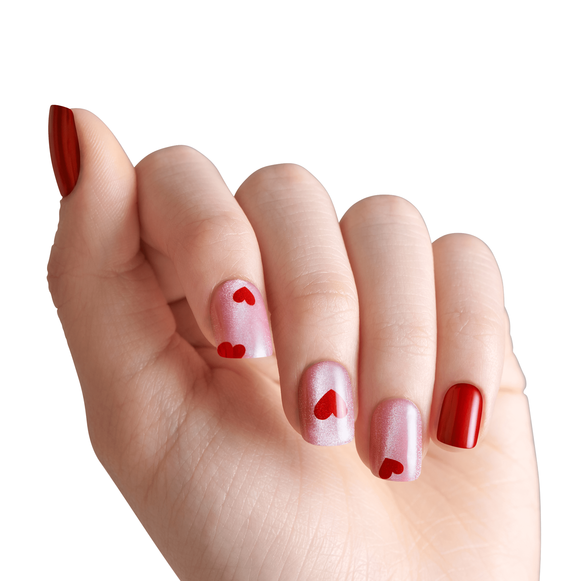 impress-good-4-you-design-no-glue-press-on-nails-pink-red-short-squoval-30-count image 3