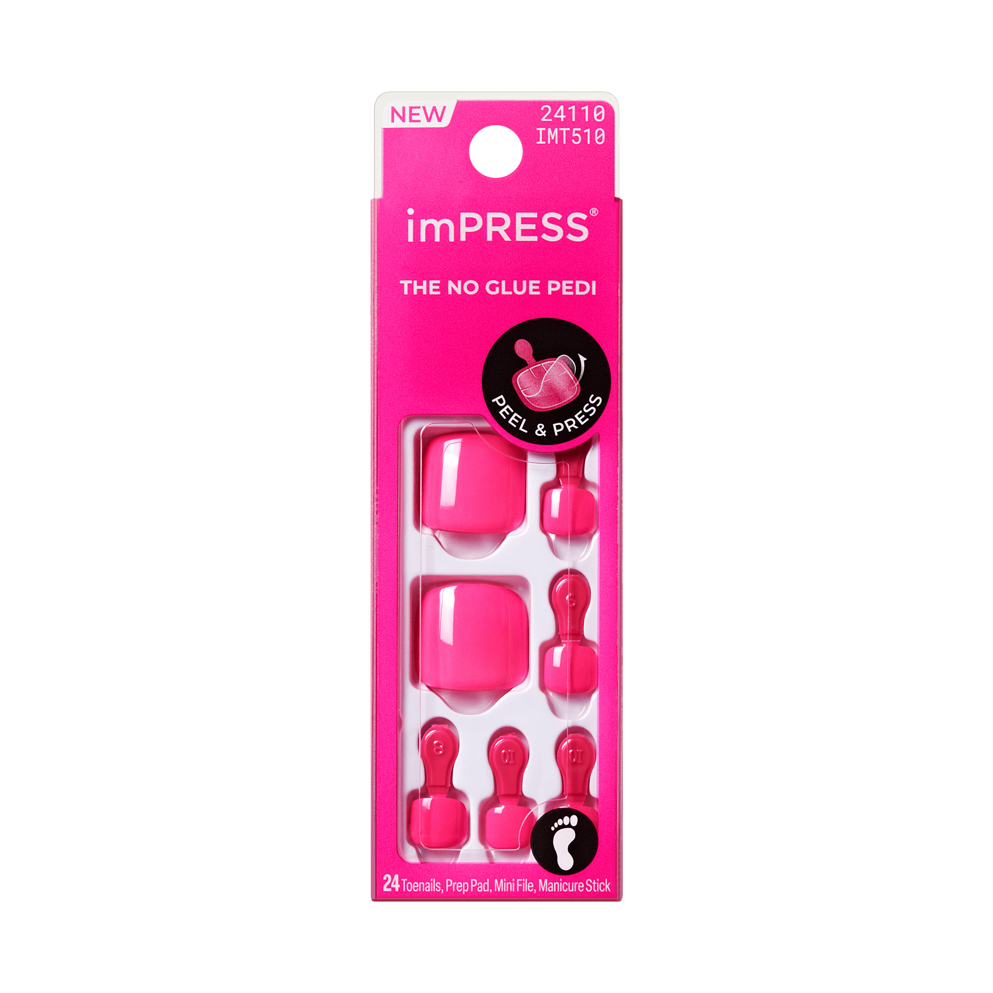 impress-color-press-on-toenails-bloomi-solid-pink-short-squoval-pedicure-set image 5