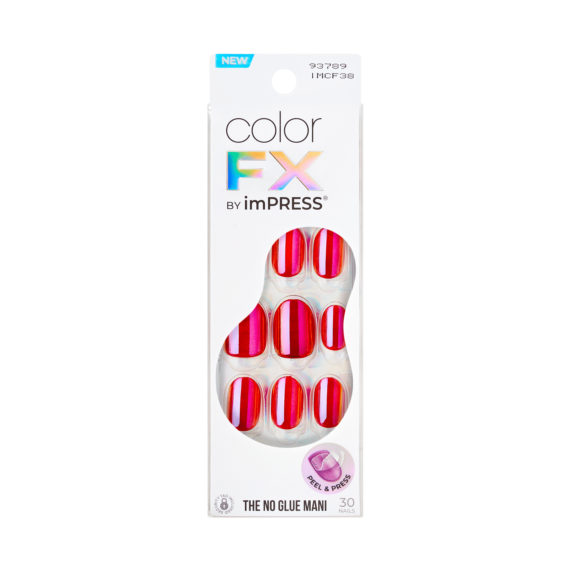 impress-colorfx-floating-no-glue-press-on-nails-pearl-effect-solid-pink-short-ov image 8