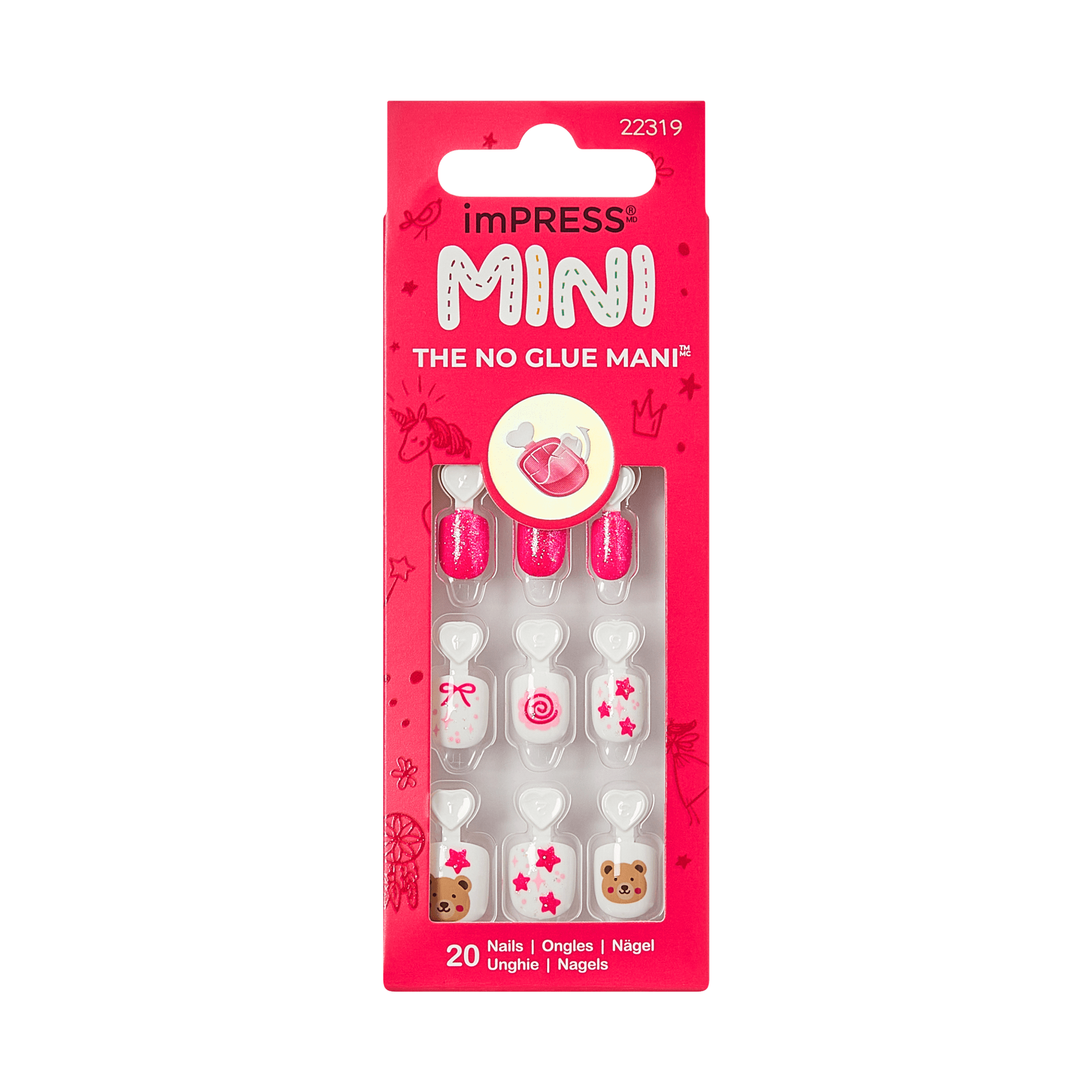 impress-kids-no-glue-fake-press-on-nails-my-girl-pink-squoval-kids-manicure image 6