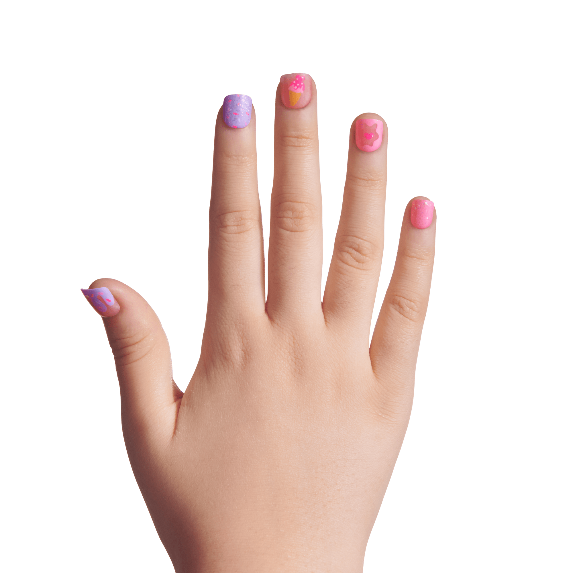 impress-kids-no-glue-fake-press-on-nails-fairy-sparkle-multicolor-kids-squoval-2 image 2