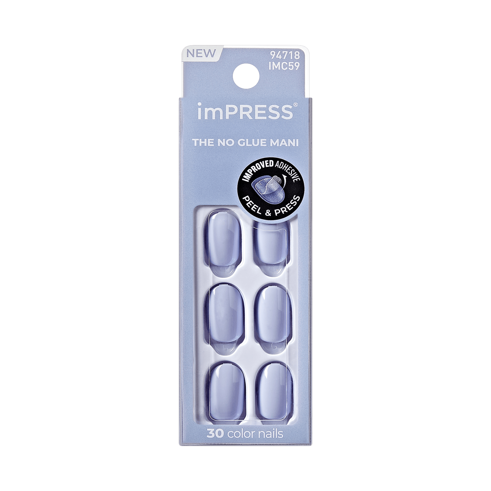 impress-color-no-glue-press-on-nails-the-answer-solid-purple-short-oval image 5