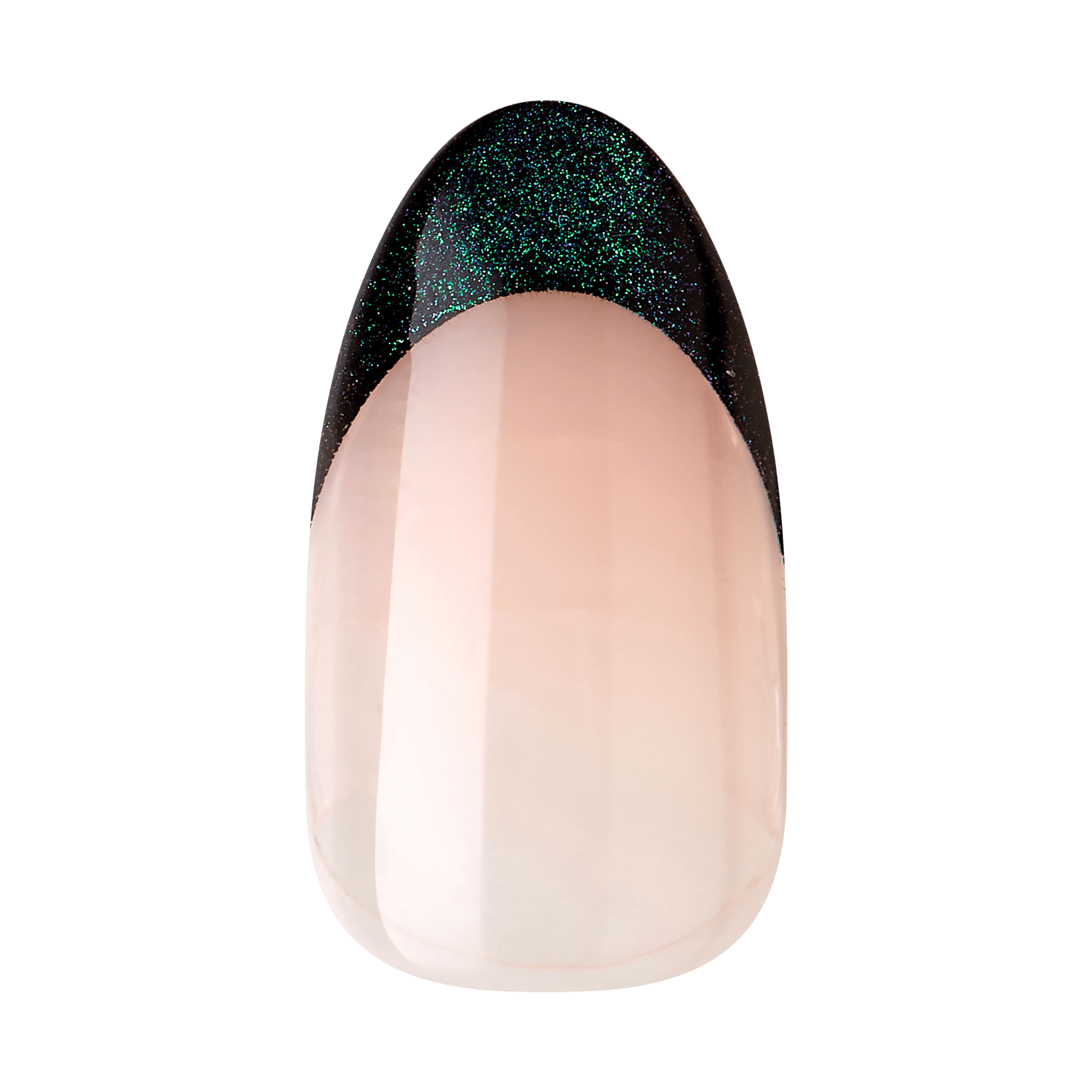 impress-premium-visions-press-on-nails-metallic-green-3d-jewel-french-almond-med image 6