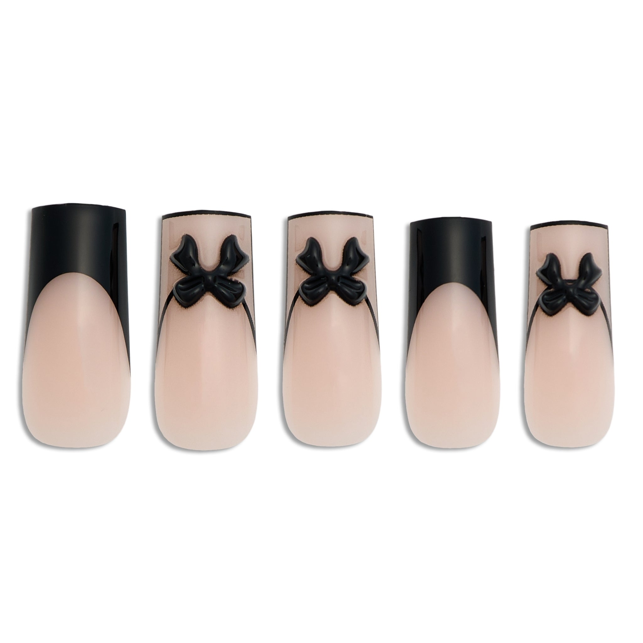 paintlab-pin-up-long-square-press-on-nails-3d-bow-french-tips image 3