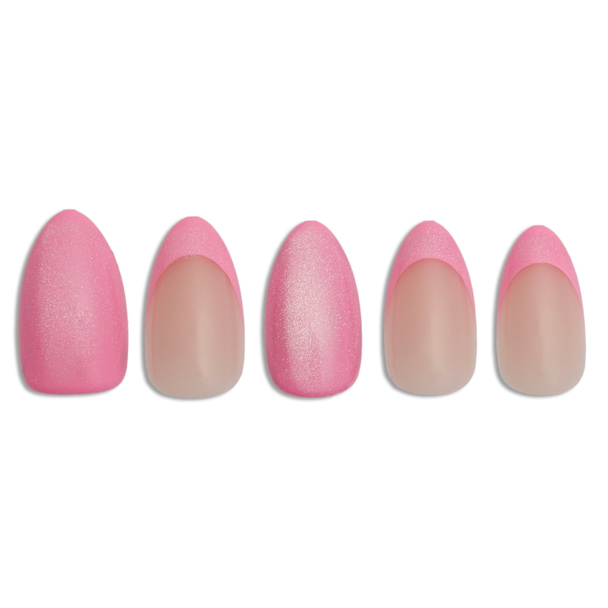 paintlab-pink-sunset-glitter-short-almond-press-on-nails image 3