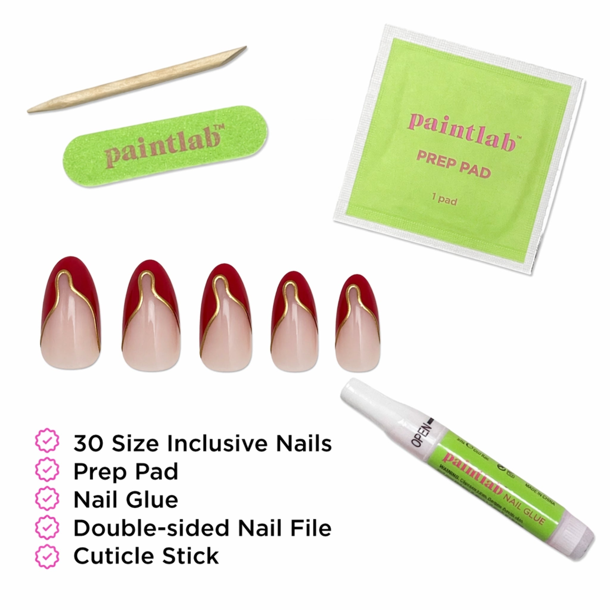 paintlab-hot-siren-almond-press-on-nails image 4