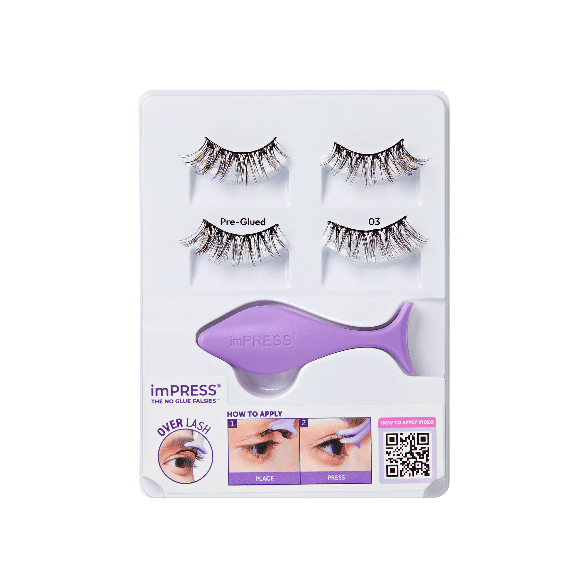 impress-falsies-pre-glued-strip-eyelashes-starter-kit-classic-wispy-16mm-2-pairs image 6