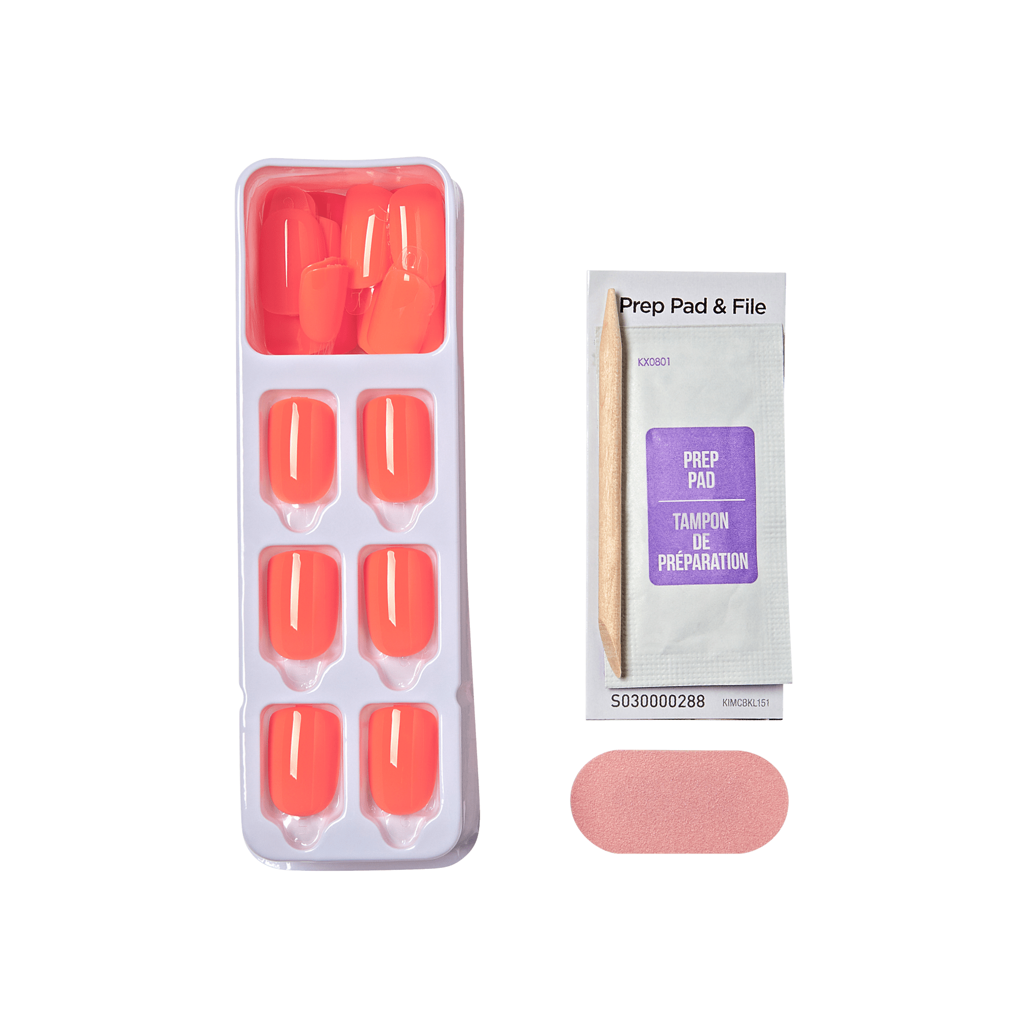 impress-color-prime-no-glue-press-on-nails-solid-orange-short-squoval image 3