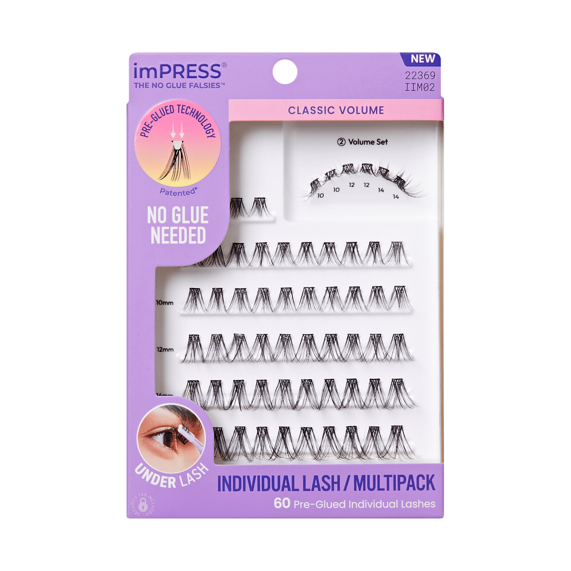impress-falsies-classic-volume-pre-glued-lash-clusters-multipack-60-lashes image 1