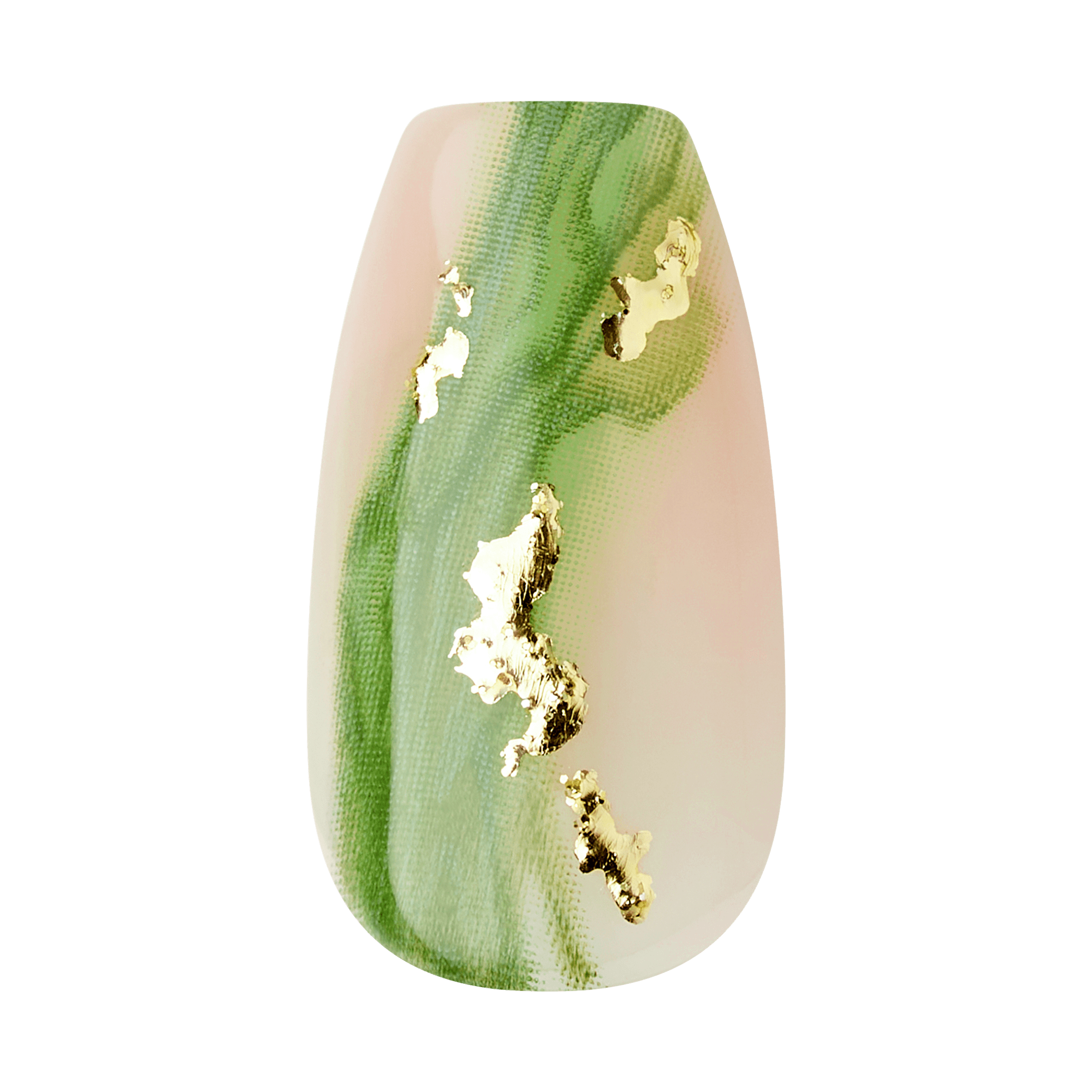 impress-design-no-glue-fake-press-on-nails-ballerina-french-design-green-medium- image 5