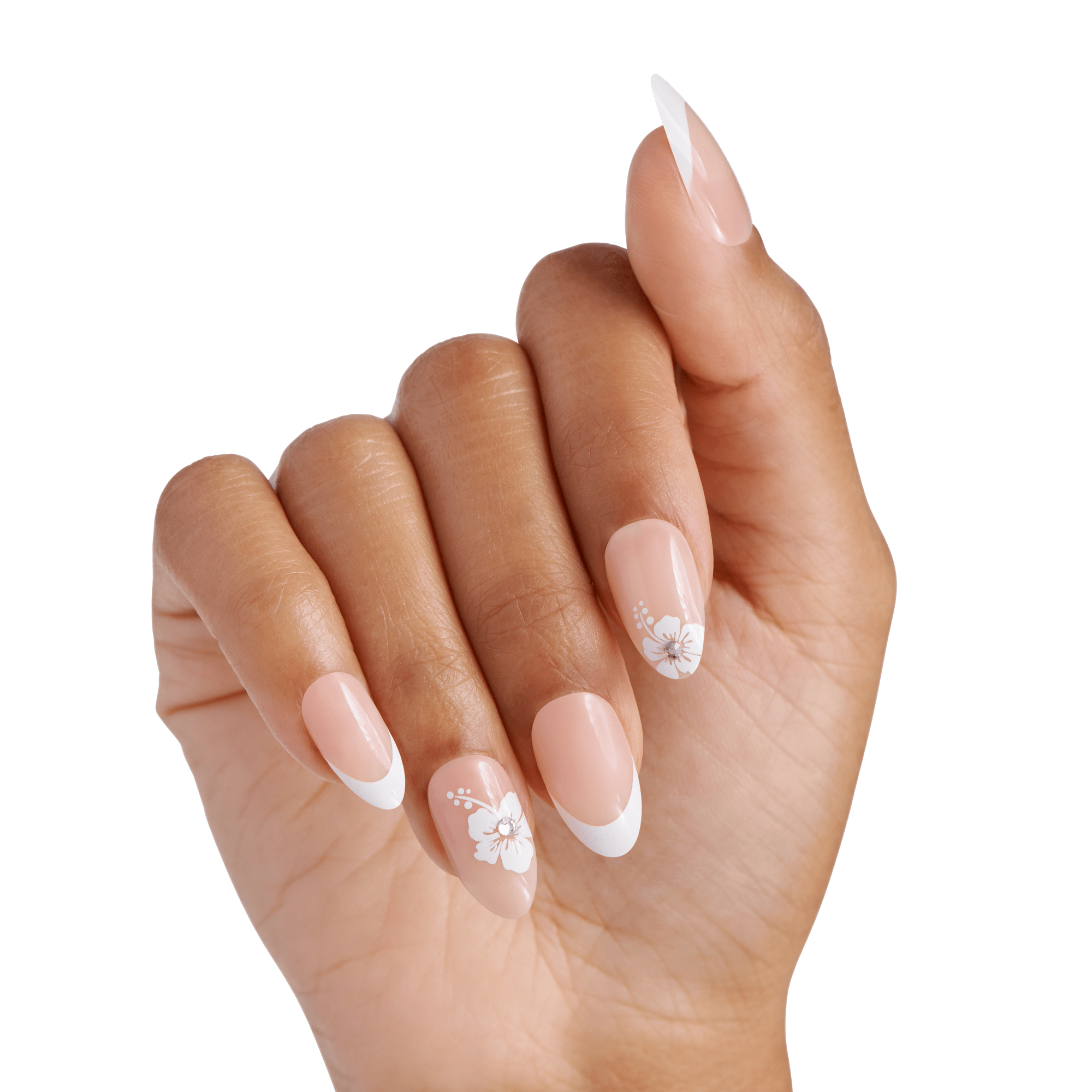 impress-design-no-glue-fake-press-on-nails-uplifted-french-white-medium-almond-m image 4
