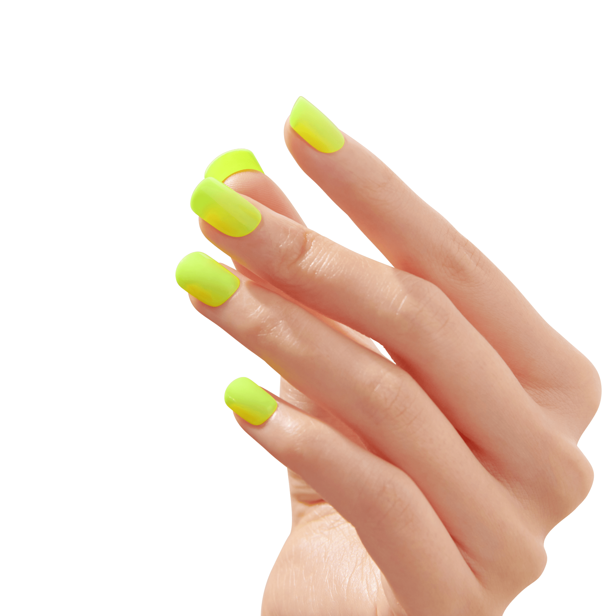 impress-color-no-glue-fake-press-on-nails-brillix-solid-yellow-short-squoval image 2