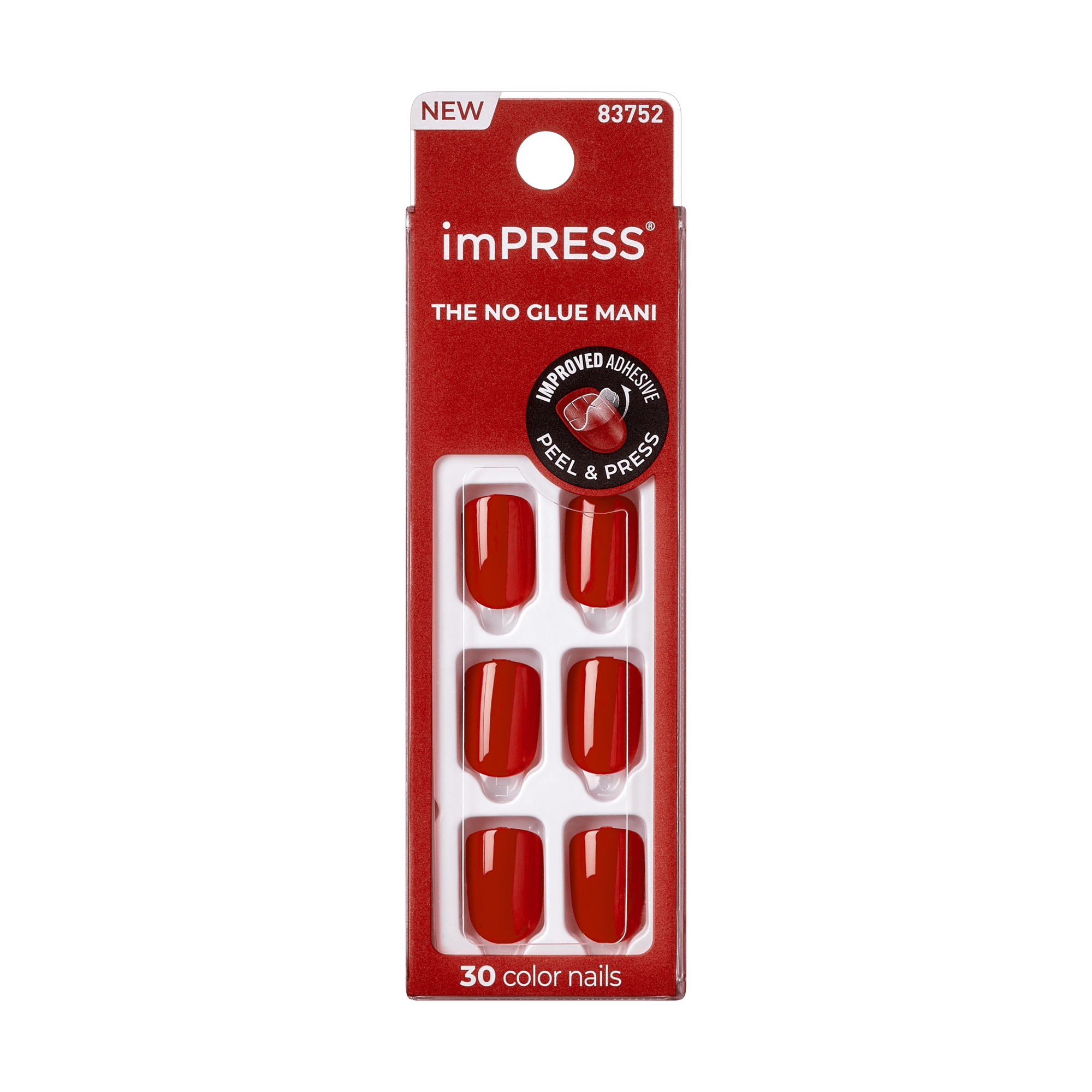 impress-color-no-glue-fake-press-on-nails-reddy-or-not-solid-red-short-squoval-3 image 6