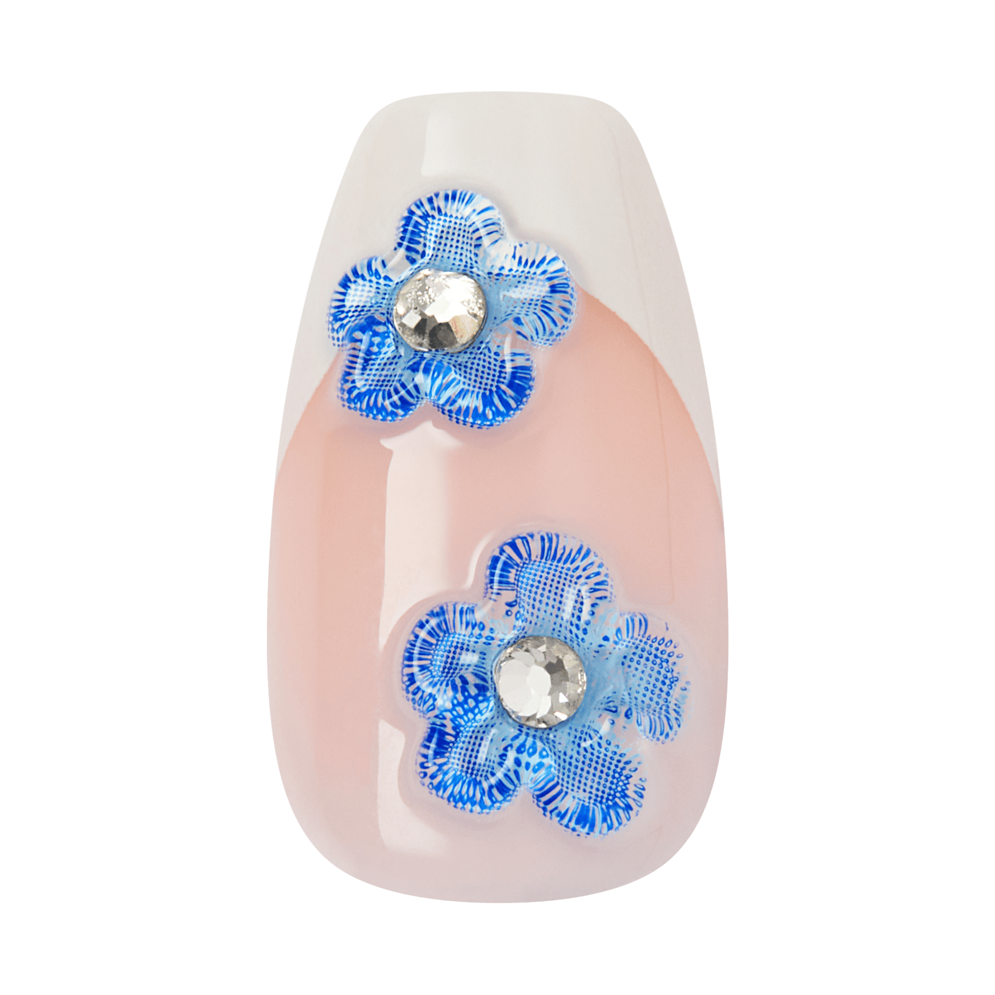 impress-design-pure-ray-press-on-nails-3d-jewel-french-blue-white-medium-coffin- image 6