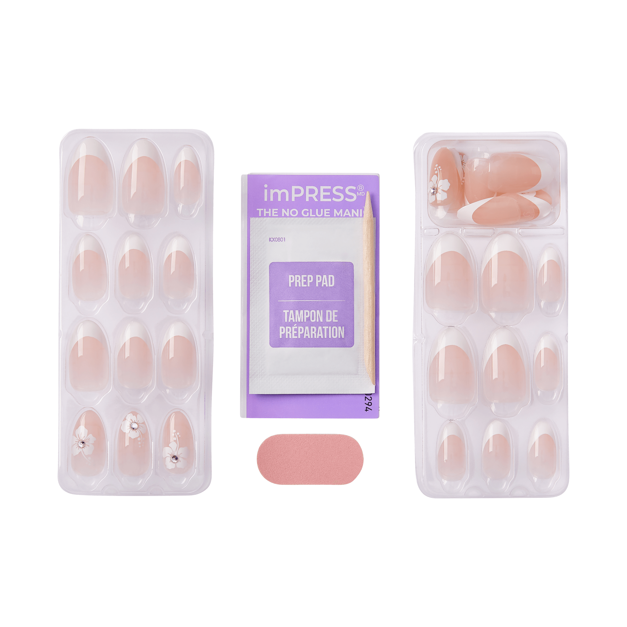 impress-design-no-glue-fake-press-on-nails-uplifted-french-white-medium-almond-m image 5