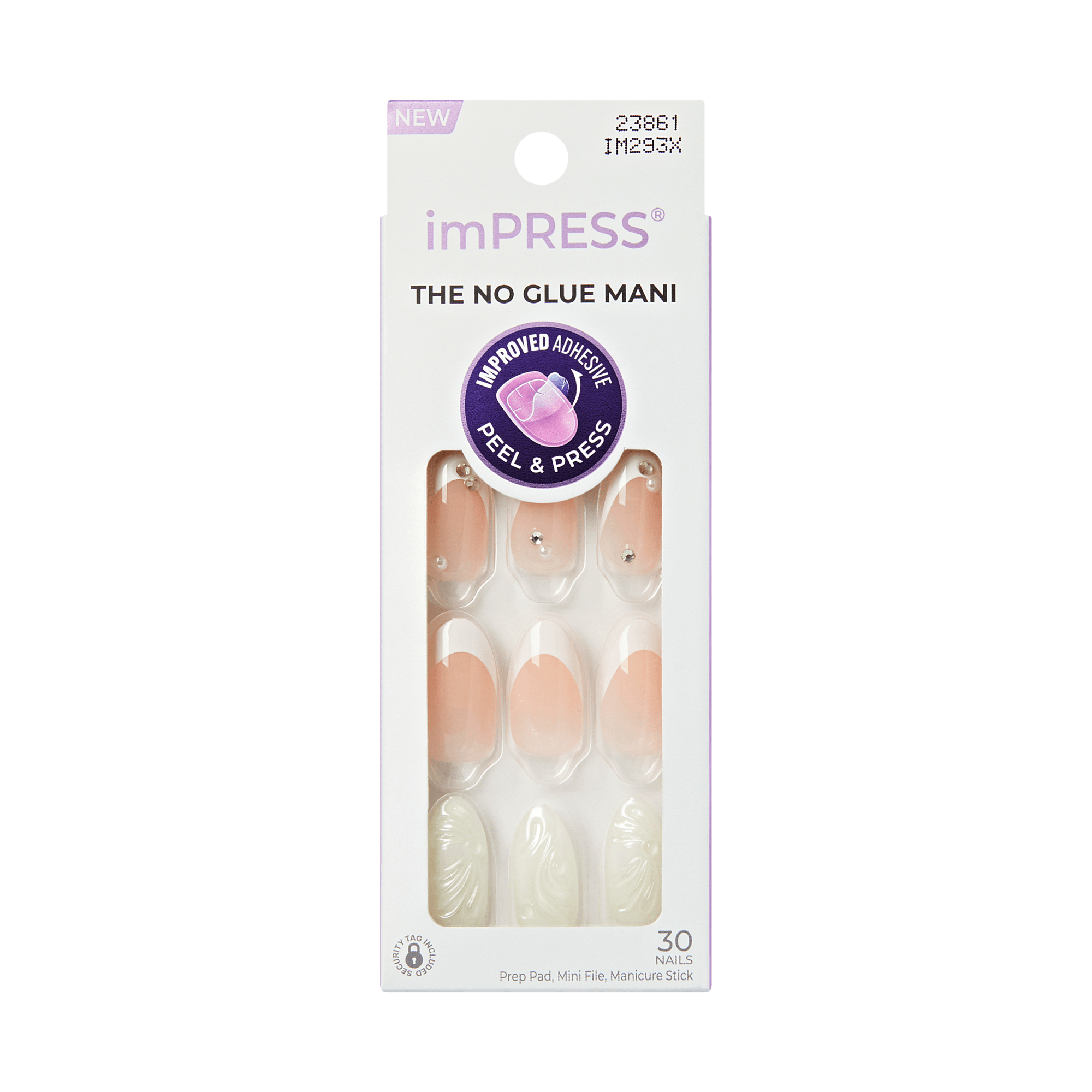 impress-design-no-glue-fake-press-on-nails-bloom-french-design-white-medium-almo image 7