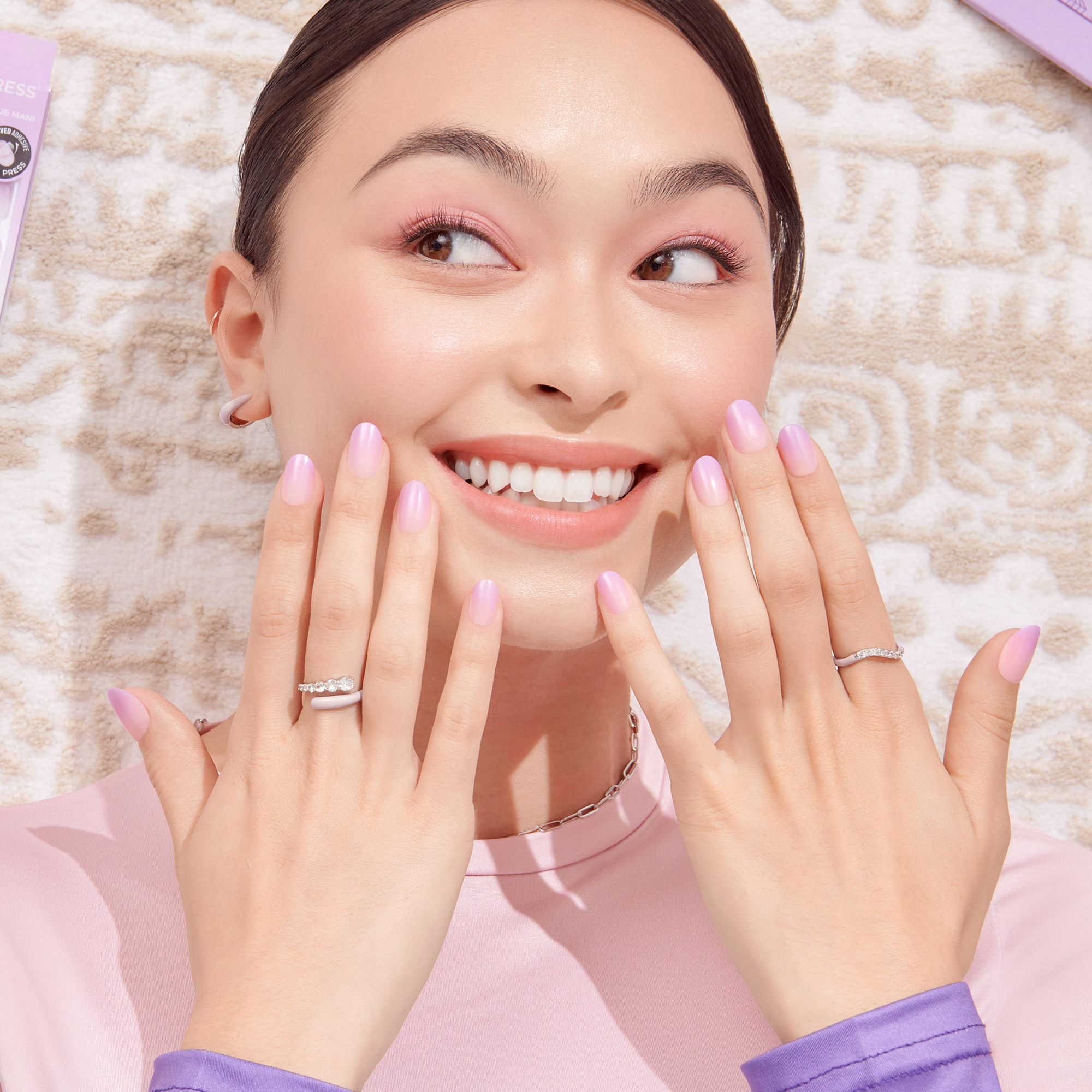 impress-color-take-a-chance-no-glue-press-on-nails-short-oval-purple-ombre image 2