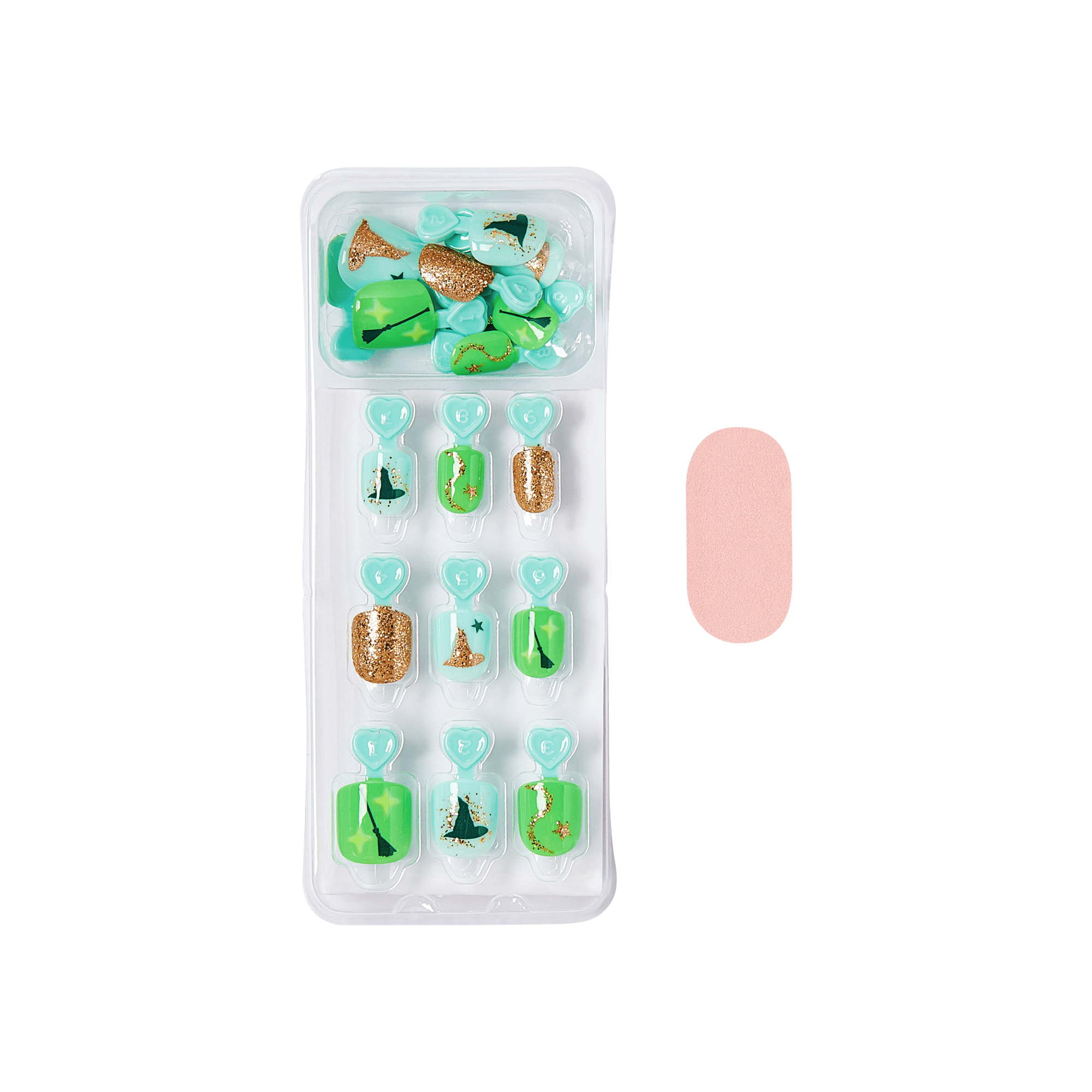 impress-mini-x-wicked-for-good-press-on-nails-perfect-duet-green-kids-squoval image 4