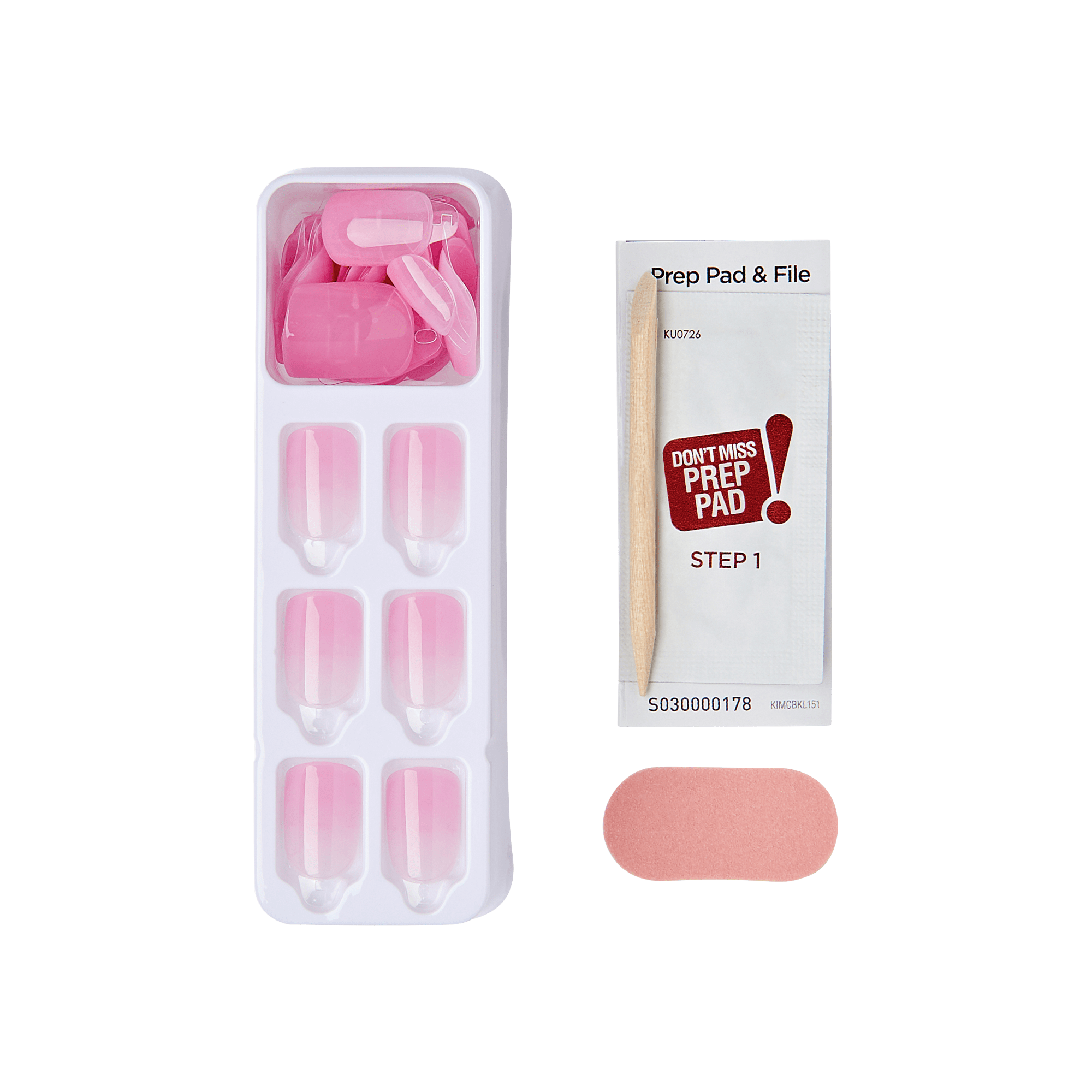 impress-color-no-glue-fake-press-on-nails-fairy-breath-solid-pink-short-squoval- image 3