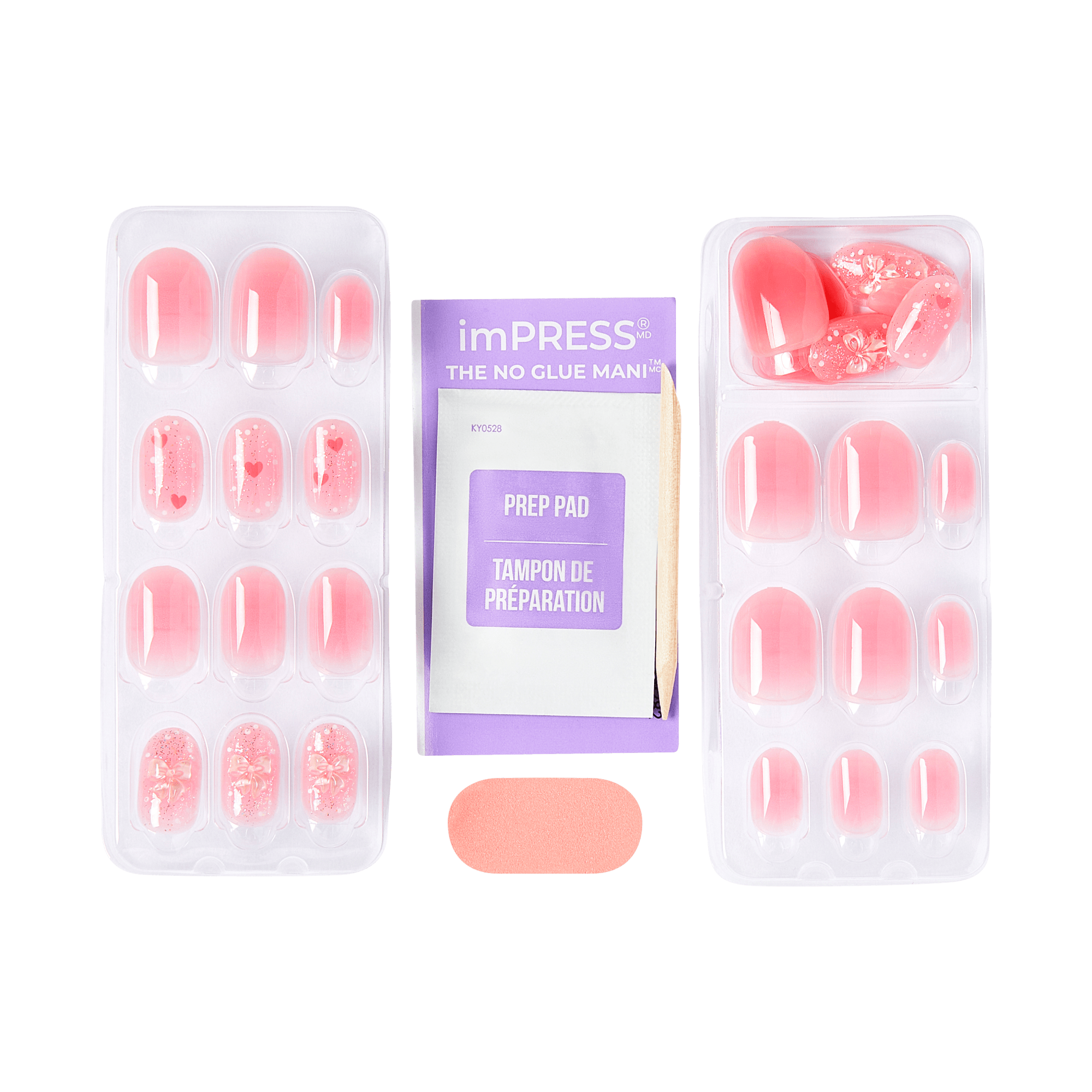 impress-design-cupid-love-no-glue-press-on-nails-3d-jewel-design-pink-short-oval image 5