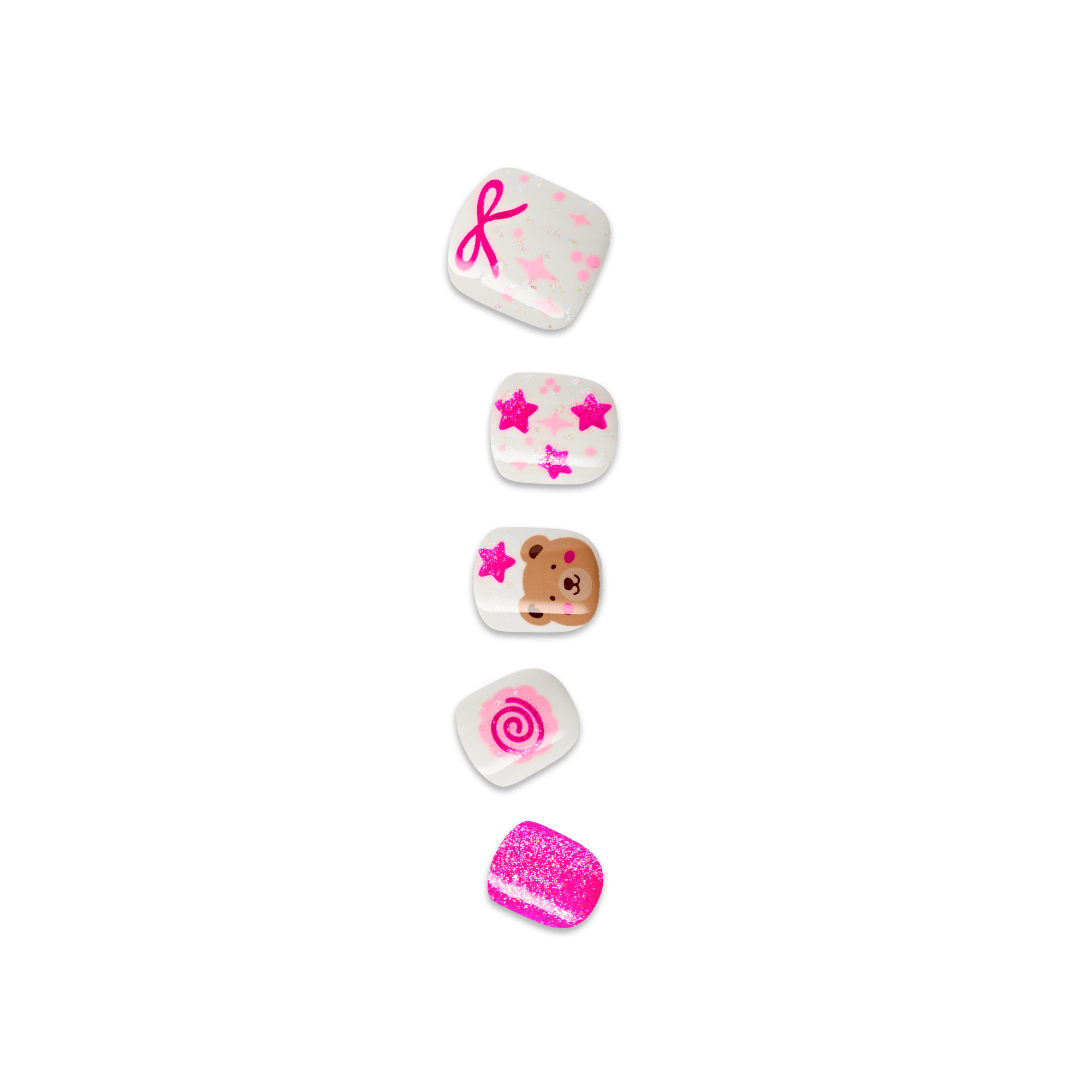 impress-kids-no-glue-fake-press-on-nails-my-girl-pink-squoval-kids-manicure image 1