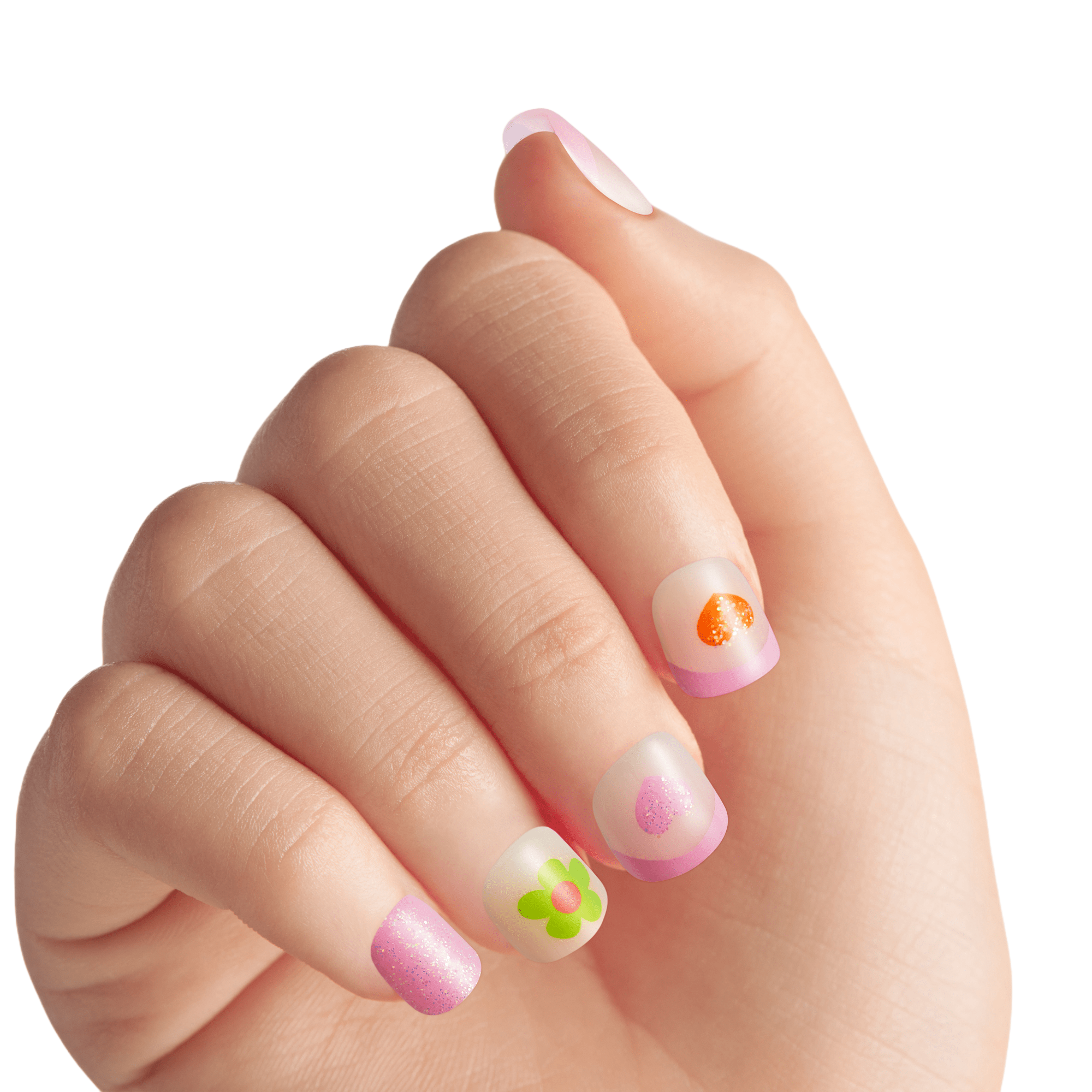 impress-kids-fairy-song-press-on-nails-pink-squoval-20-nails image 2